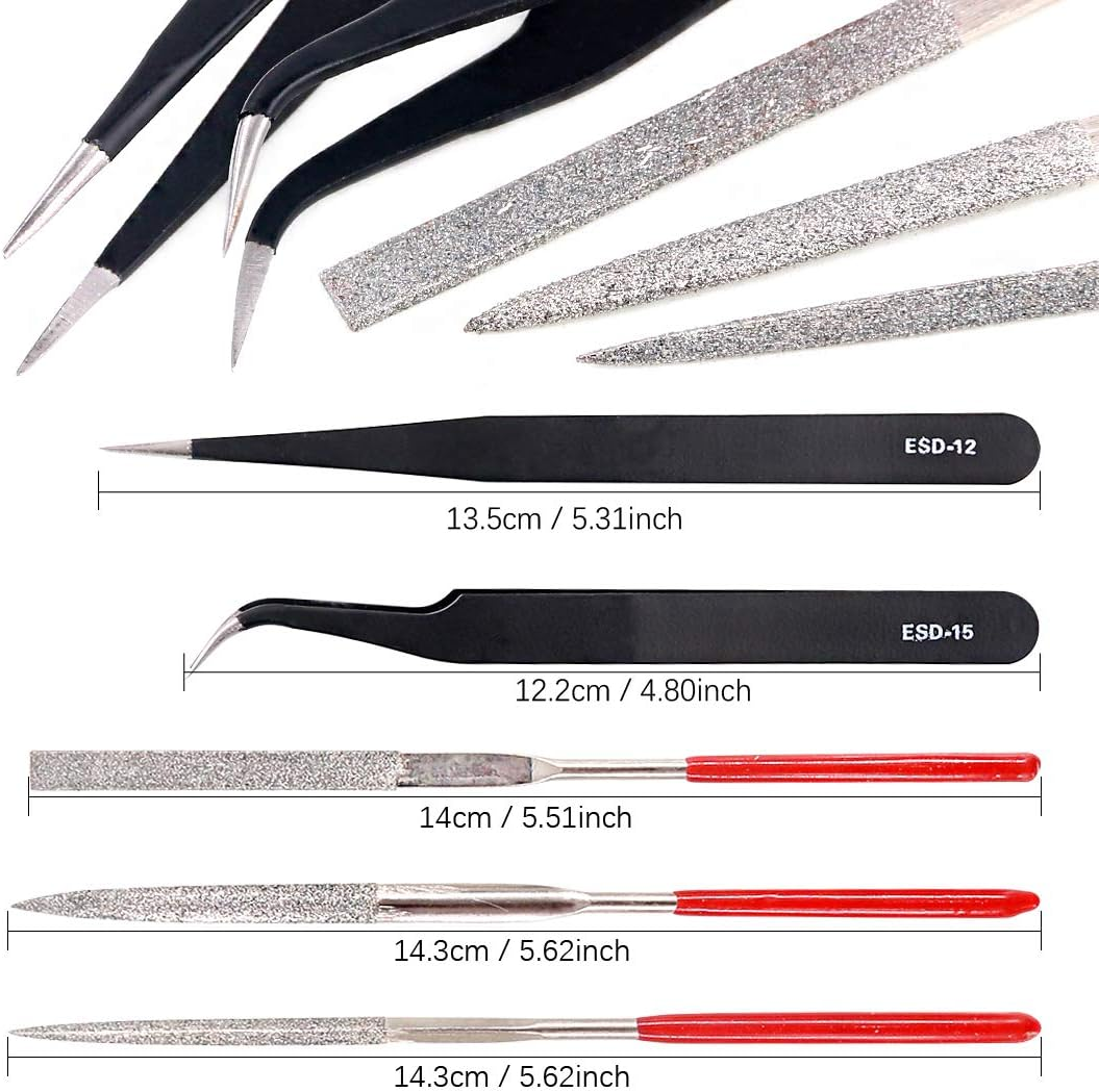 Keadic 24Pcs Gundam Model Basic Tools Set Hobby Building Tools Kit with a Plastic Case for Professional Model Building, Repairing and Fixing (Kit 5) image number 4