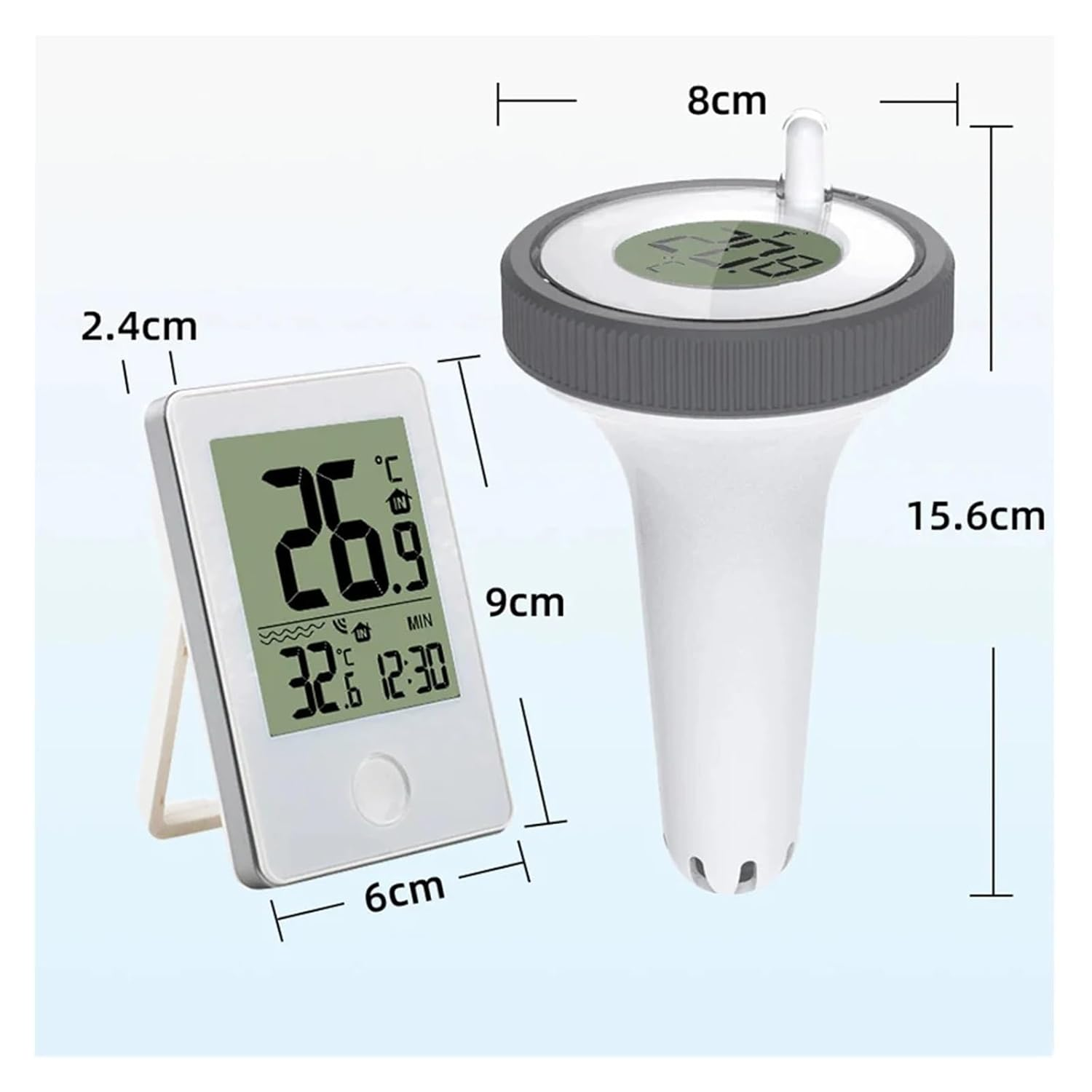 Digital Swimming Pool Thermometer Floating Outdoor Thermometers Used for Bathrooms Aquarium image number 4