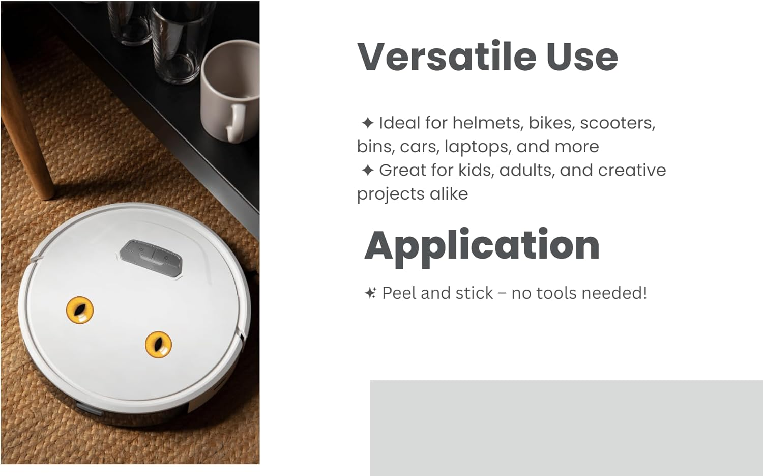 Anti-Swooping Eye Stickers, 12 Pack Cat Eye Decals, Magpie Attack Deterrent for Bike Helmet, Weatherproof Vinyl Peel and Stick, Australian Made image number 4