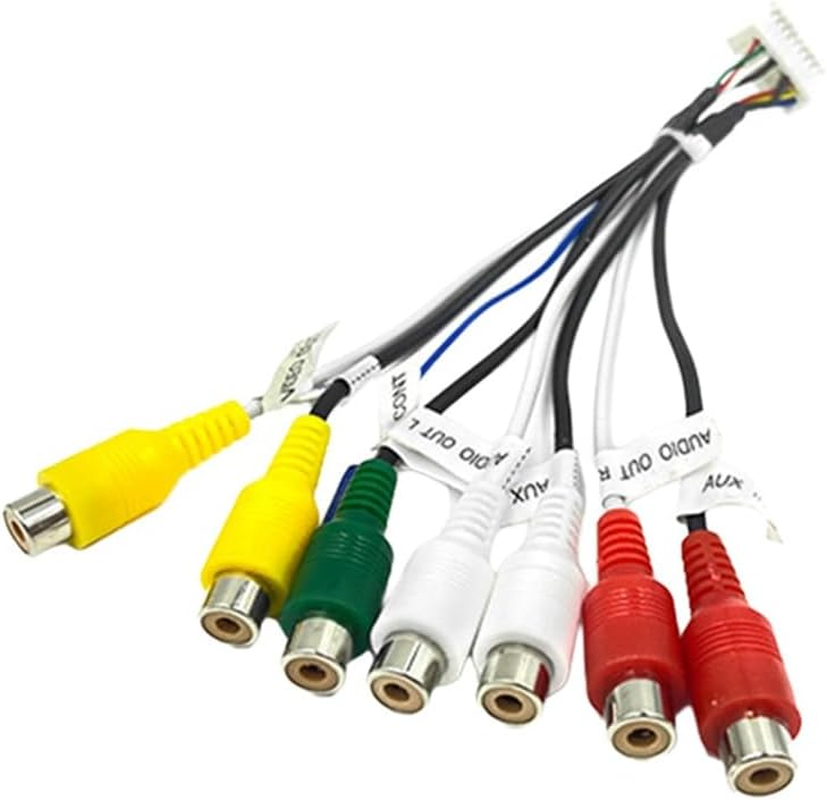 20 Pin Android Car Stereo Automotive Connector Android Harness Wiring Harness Adapter 7- Audio/Video AUX Cable image number 5