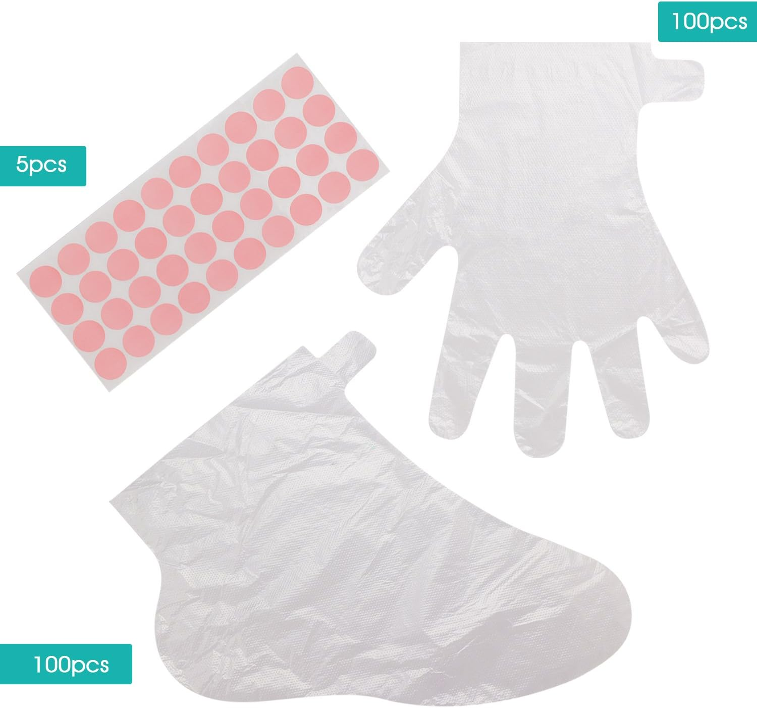 Paraffin Bath Liners, Segbeauty 200 Count Plastic Socks and Gloves Pro Cozies Liners for Hand & Foot Paraffin Bath Wax Therapy Bags Small image number 1