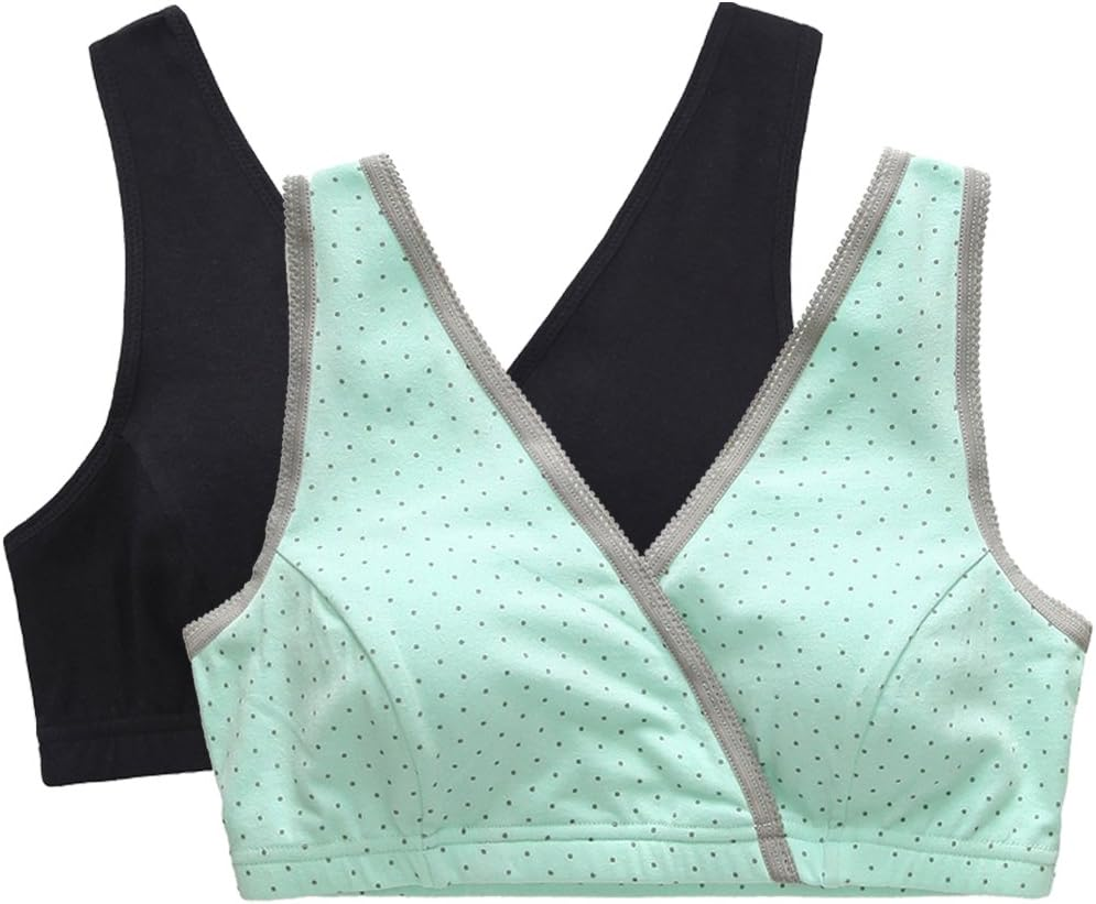 Women'S Cotton V Neck Tank Top/Bra for Maternity and Nursing