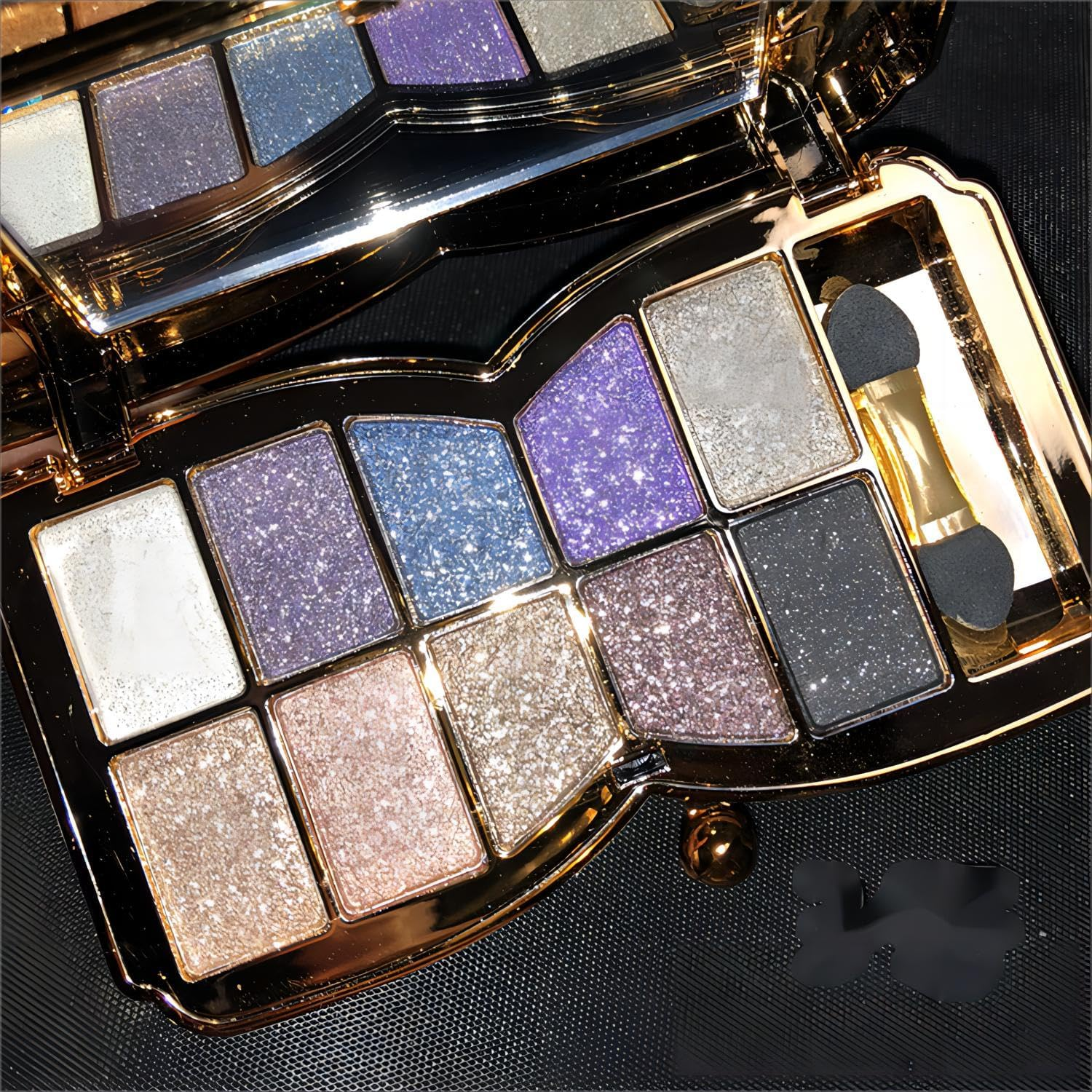 10 Colors Glitter Eyeshadow Palette, Fine Pressed Shimmer Eye Shadow Powder Pallet, Diamond Bright Makeup Set for Women (#3) image number 2