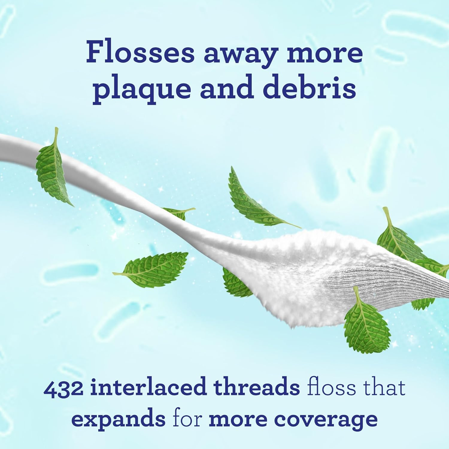 Gurunanda Expandable Waxed Dental Floss for Gentle, Deep Cleaning Wide Teeth Flossing - Peppermint Flavor - 55 Yards image number 2