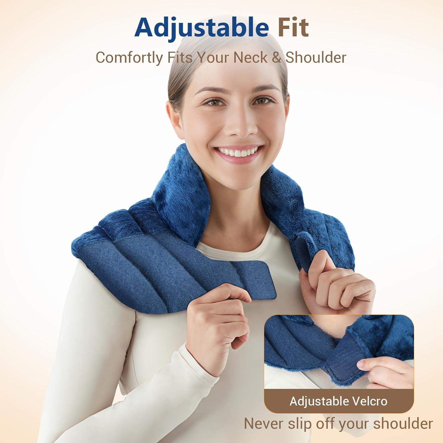 Comfytemp Microwavable Heating Pad for Neck and Shoulders, Ideal Presents for Father, Reusable Weighted Heat Pack,Moist Heating Pad for Neck Shoulder, Cramps, Physical Therapy for Muscle Aches image number 3