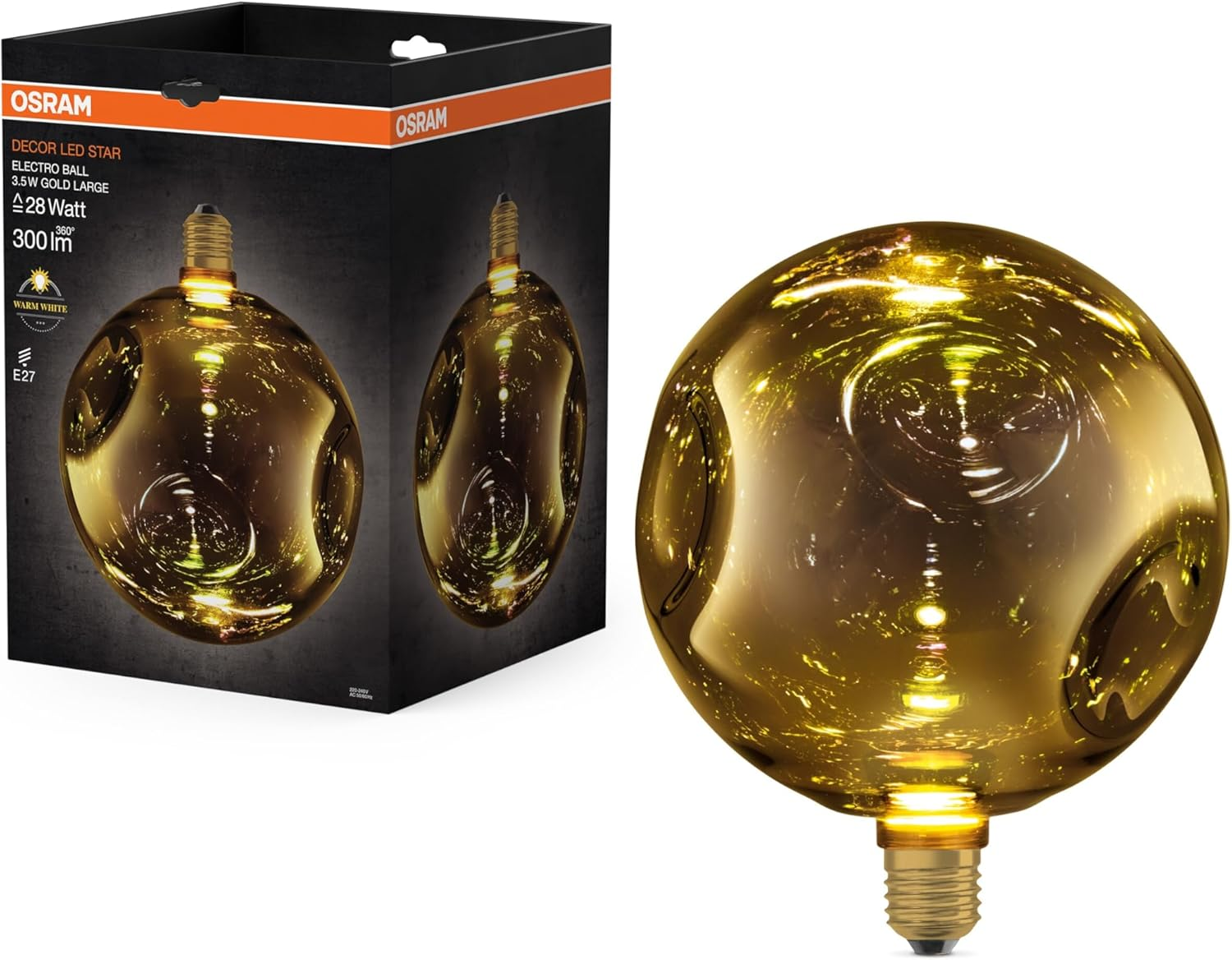 OSRAM Decorative LED Lamp in Electric Glass in Electric Glass Large Gold image number 5