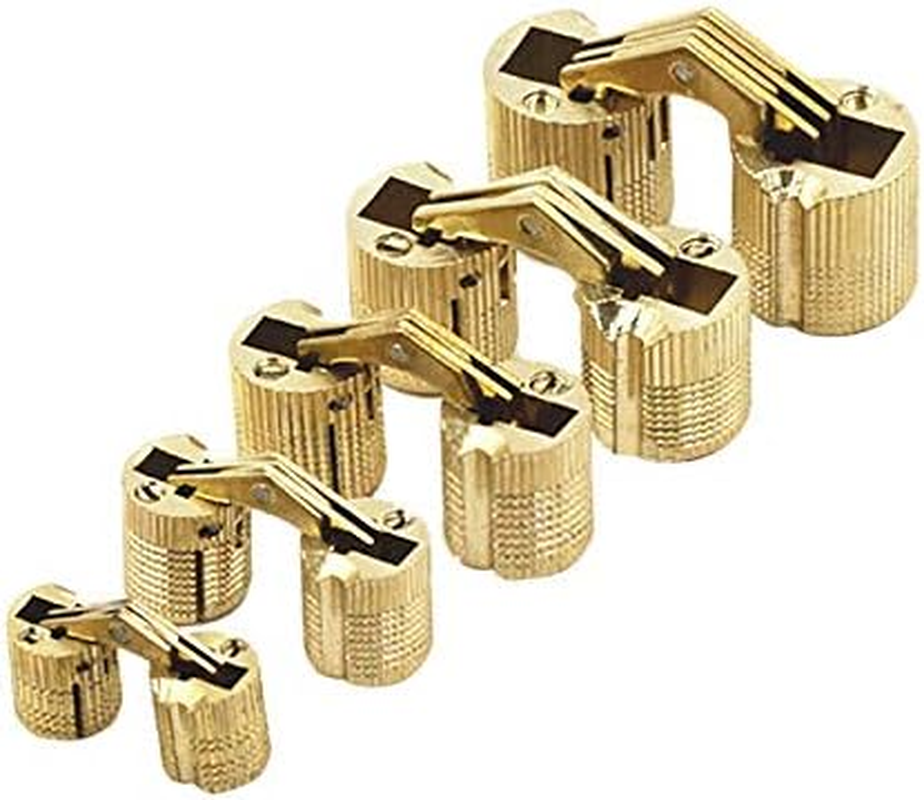 Tophomer 4 Pcs Hidden Copper Barrel Hinges, Classic Style, Unfinished Finish, Recessed Mount, 180 Degree Rotation, 6 Sizes to Choose image number 5
