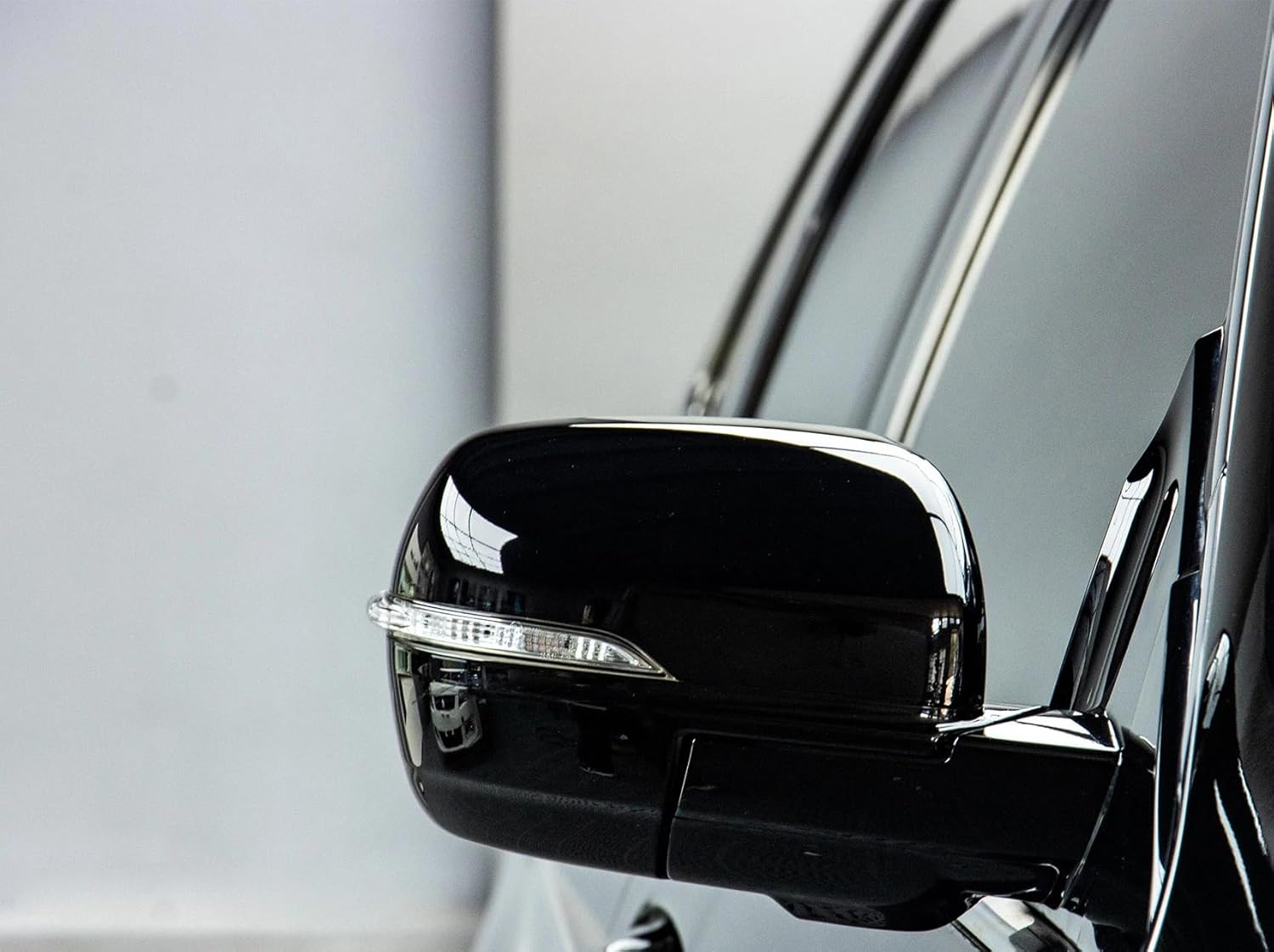 LZLRUN High Gloss Black Vinyl Wrap Self Adhesive Air Release Bubble - Outdoor Rated for Automotive Use Installation Tools Included (1FT X 5FT)