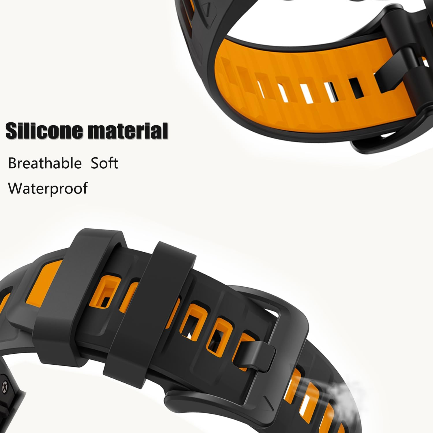 26Mm Quick Fit Silicone Watchband for Garmin Fenix 8 51Mmband, Waterproof Watch Strap Compatible with Fenix 7X/Fenix 6X/Fenix 5X/Fenix 3/Enduro/Epix Pro 51Mm image number 5