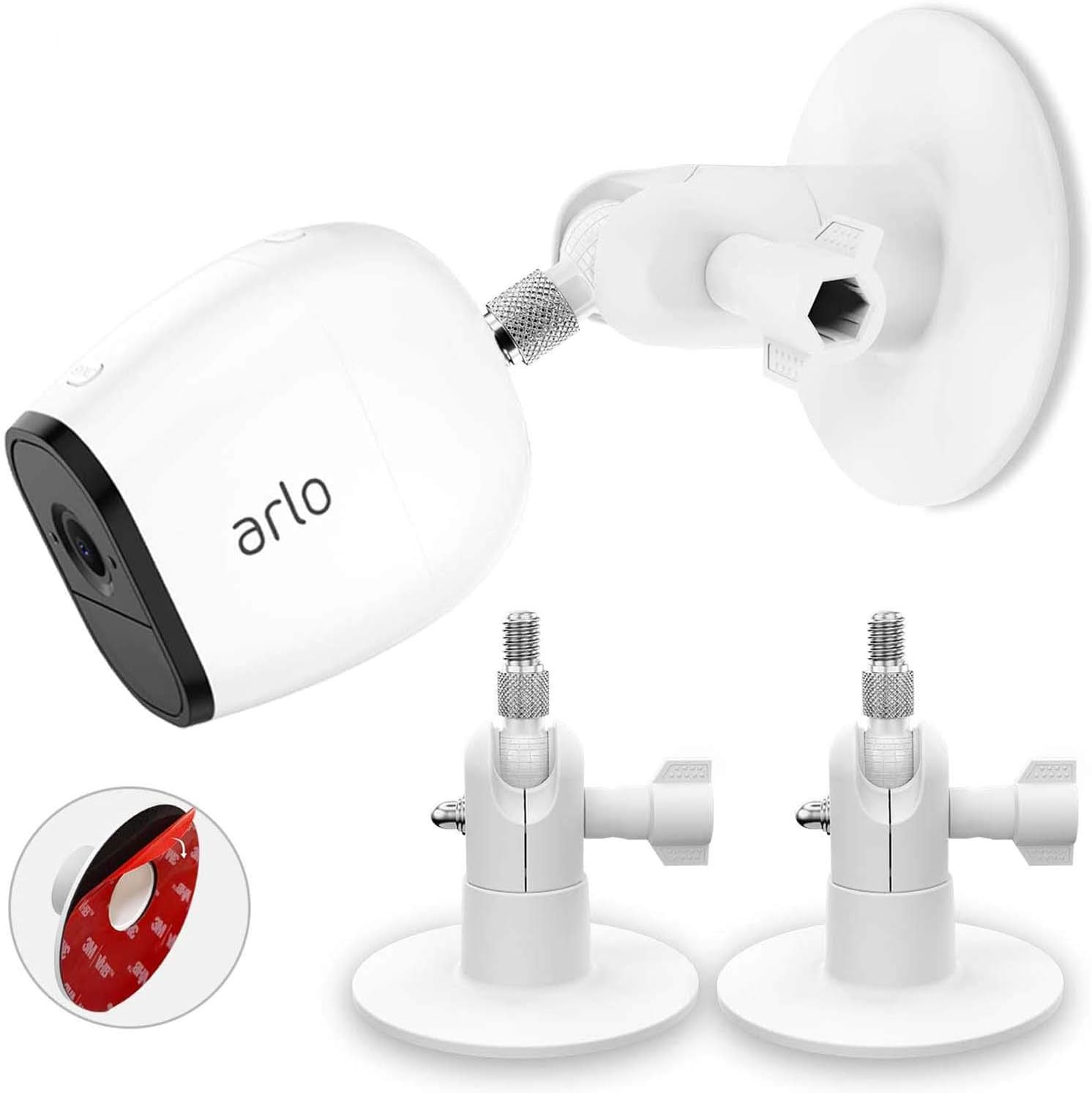 HOLACA Screwless Wall Mount Kit for Arlo 5S Arlo Pro 4 Arlo Pro 3 Ring Cam Wyze Cam Outdoor Camera Eufycam, Easy to Install, No Tools Needed, No Mess, No Drilling, Strong Adhesive Mount,2Pack image number 5