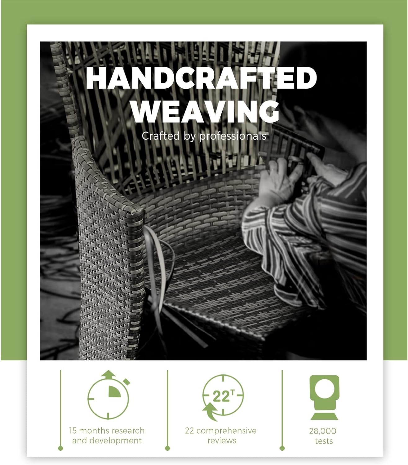 Livsip Outdoor Patio Furniture Set with Pillow and Cushion Wicker Material Table and Chairs 4Pcs Grey image number 6