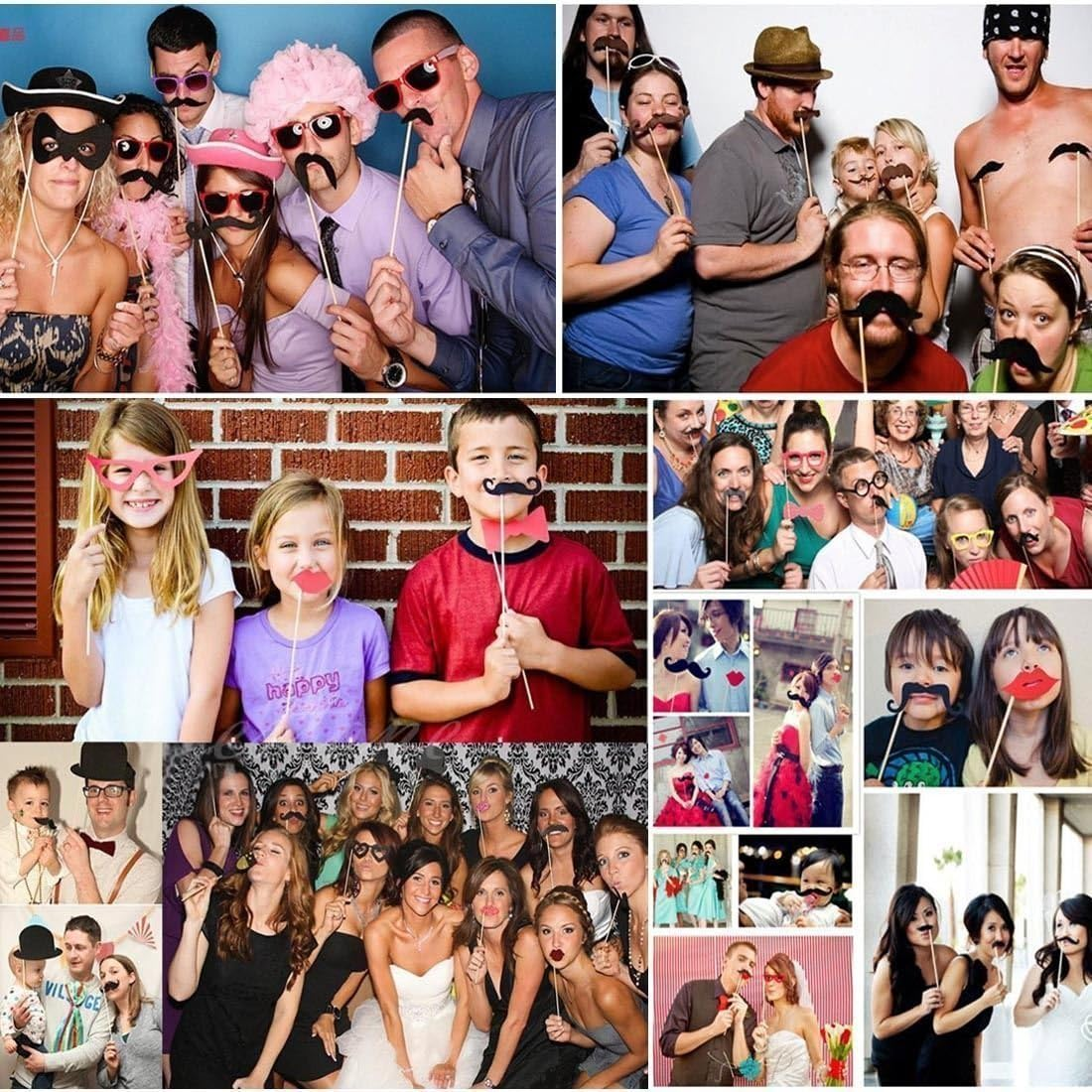 Boy Baby Shower Photo Booth Props, Baby Boy Bottle Masks Photo Props Photobooth for Newborn Boy. Ready to Use Blue Posing Props Supplies and Accessories for Party Decoration image number 2