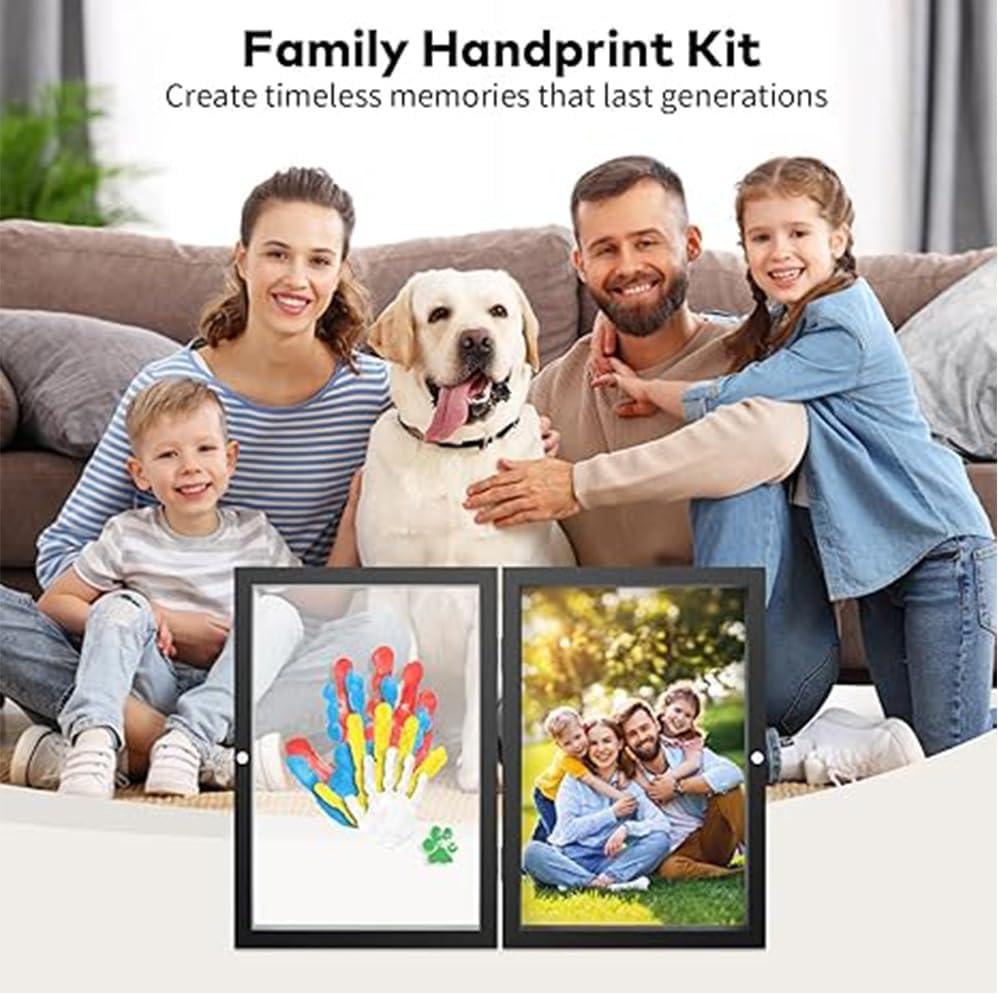 DIY Craft Souvenir Photo Frame, Family Handprint Photo Frame, Handprint Decoration Kit, Suitable for Parents and Newborns, Couples, Anniversary Home Items image number 3