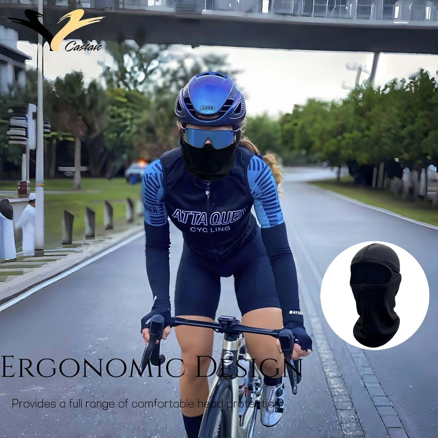 Castaic Summer UV Protection Breathable Face Mask, Motorcycle Ski Scarf for Men/Women image number 3