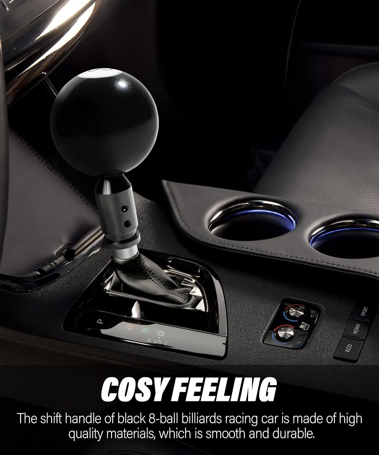 YAKEFLY Universal Gear Shift Knob Adapter,Aluminum Alloy Automatic Shifter Adapter Car Shift Knob Adapter,Shifter Knob Boot Retainer Gear Stick Connector for Non-Threaded Manual Gear M12X1.25 (Black) - Black image number 4