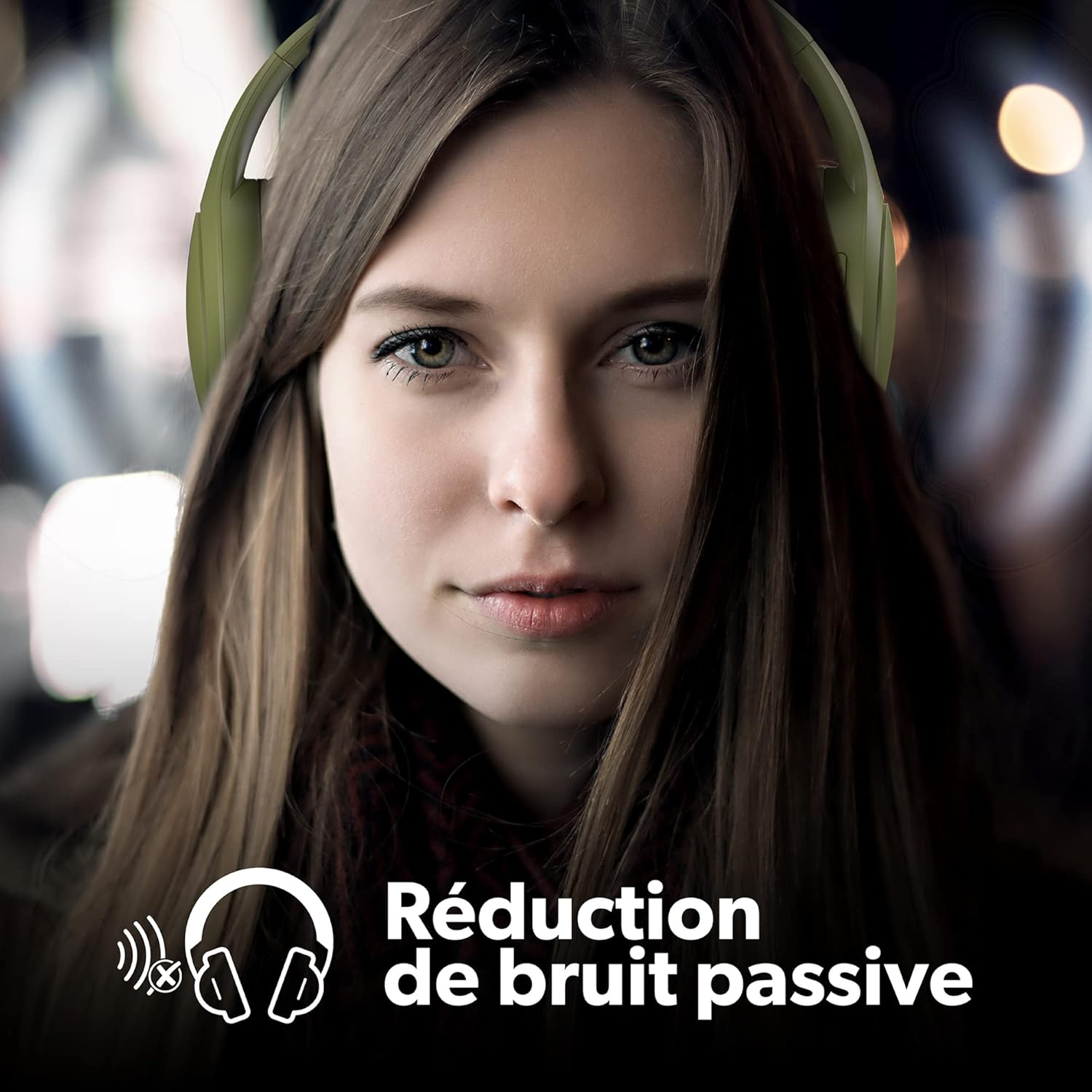 T'Nb Wireless Headphones, Foldable, Passive Noise Reduction, Bluetooth Connection, Stereo Sound with Built-In Microphone, Battery Life up to 30 Hours - Green image number 5