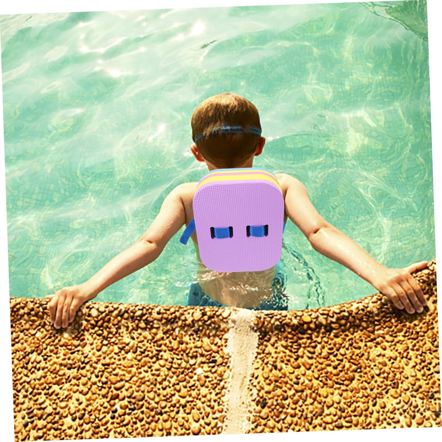 Yardwe Swimming Board Swim Back Bubble Swimming Training Float Back Bubble Float Back Float Swim Aid Float for Swimming Swim Training Kickboard Floating Swim Float Swim Trainer Eva image number 5