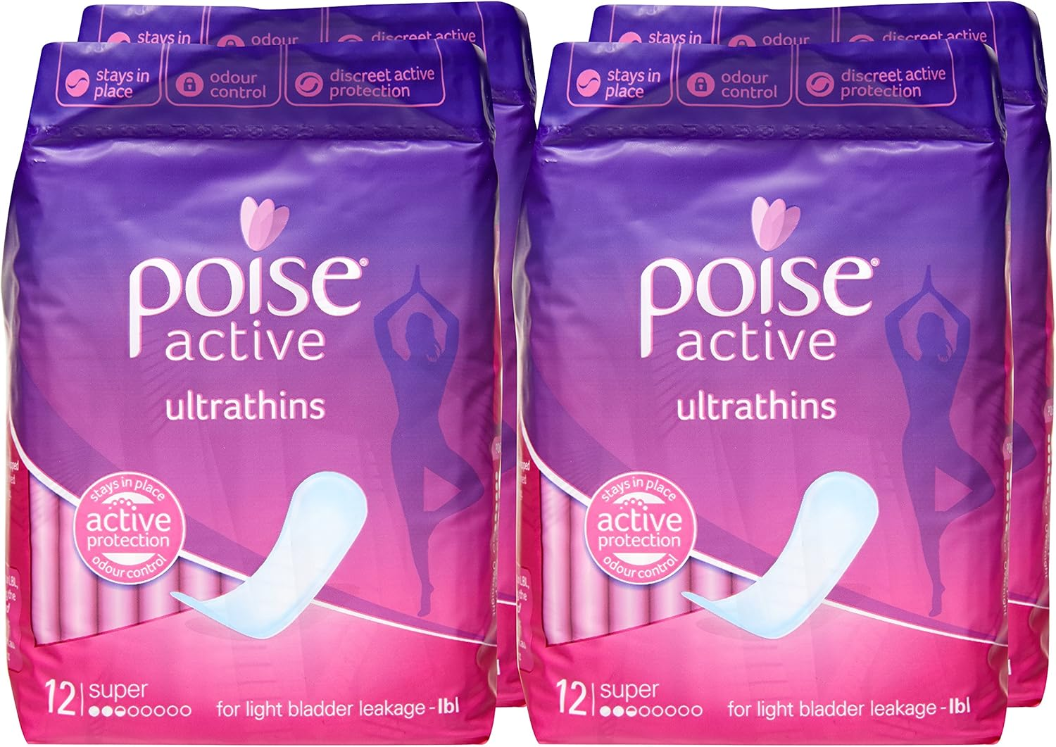 Poise Pads for Bladder Leaks Super 48 Count (4 X 12 Pack) - Packaging May Vary image number 2