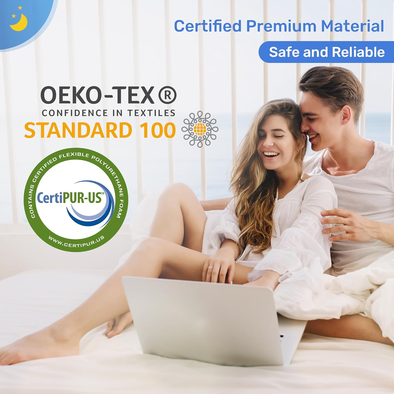 Derila Queen Size Cervical Neck Pillow. Ergonomic Bed Pillows for Sleeping. Contour Memory Foam Pillow for Neck & Shoulder Pain Relief, anti Snore. Back, Stomach, Side Sleepers. - White image number 6