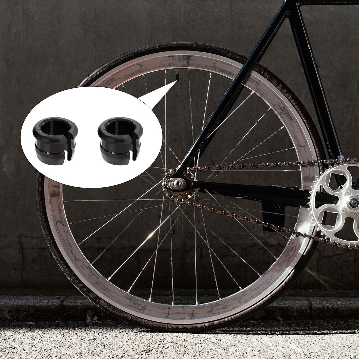 10 Pack Schrader to Presta Rim Adapters, Presta Valve to Schrader Rim Hole, Wheels Manufacturing Presta Valve Saver, Bike Valve Stem Grommets, Convert Shrader to Presta Valve Stem Grommet image number 1