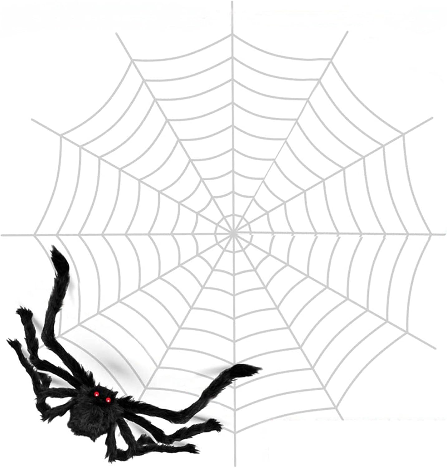 Halloween Decorations Giant Spider Web Decorations for Indoor Outdoor Halloween Decoration Yard Parties Supplies (B)