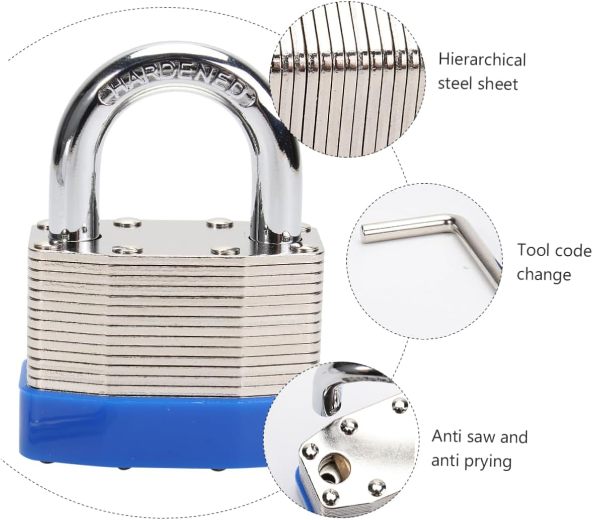 HOLIDYOYO Household 45Mm Four-Digit Password Padlock Large Combination Luggage Lock with Anti-Theft Bottom for Travel Suitcases and Home Security image number 6