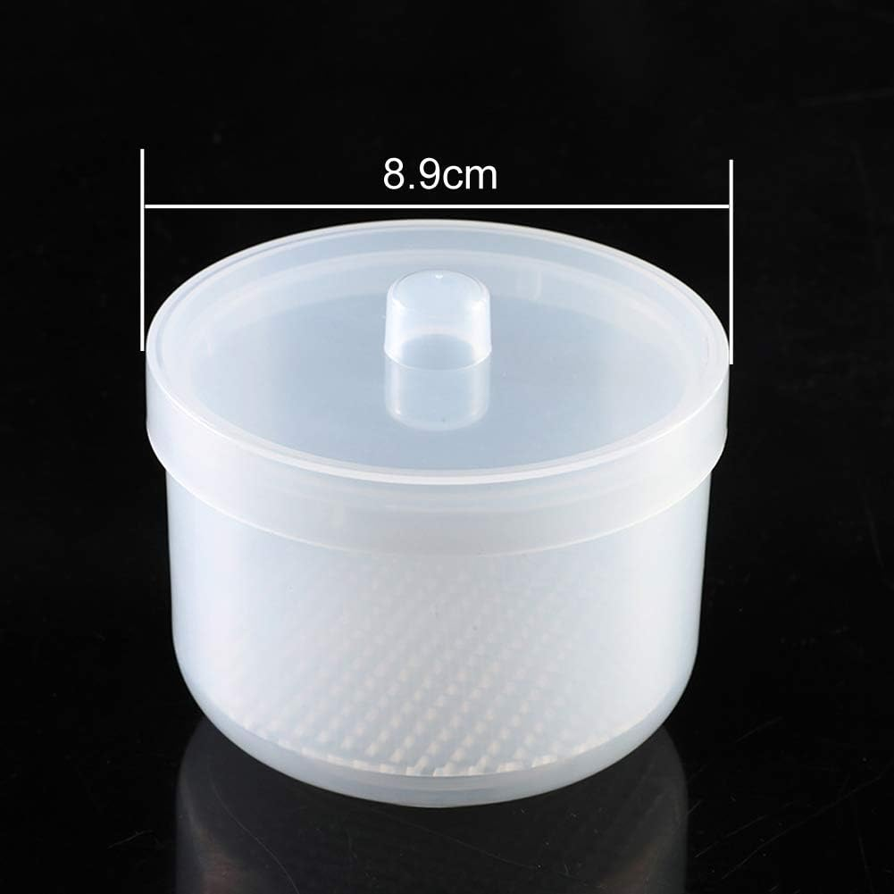 1 Piece Nail Art Tool Cleaning Cup Nail Art Tool Sterilizer Cup Nail Tools Cleaning Tray Box Container Net Basket Case Manicure Tools Jar Soak Box for Nail Art Accessories, Transparent