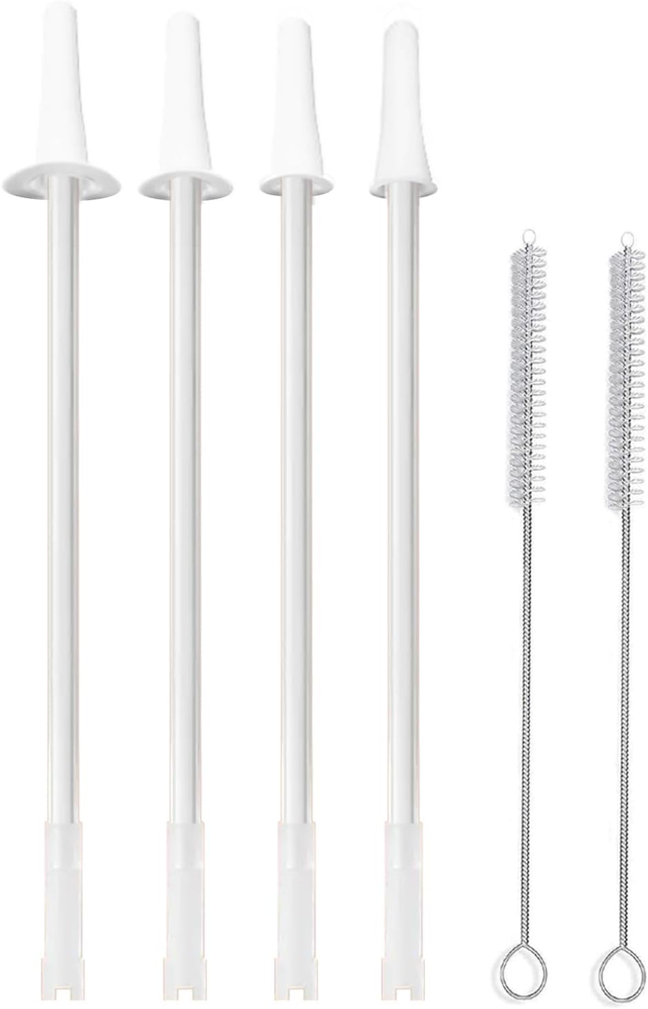 Delove Universal Long Straws for Gallon Water Bottles - Attach a Straw to Your Sports Jug - Cut Size to Fit Any Bottles - Replacement Straws -Half Gallon/32Oz/64Oz/128Oz - Set of 4 image number 2