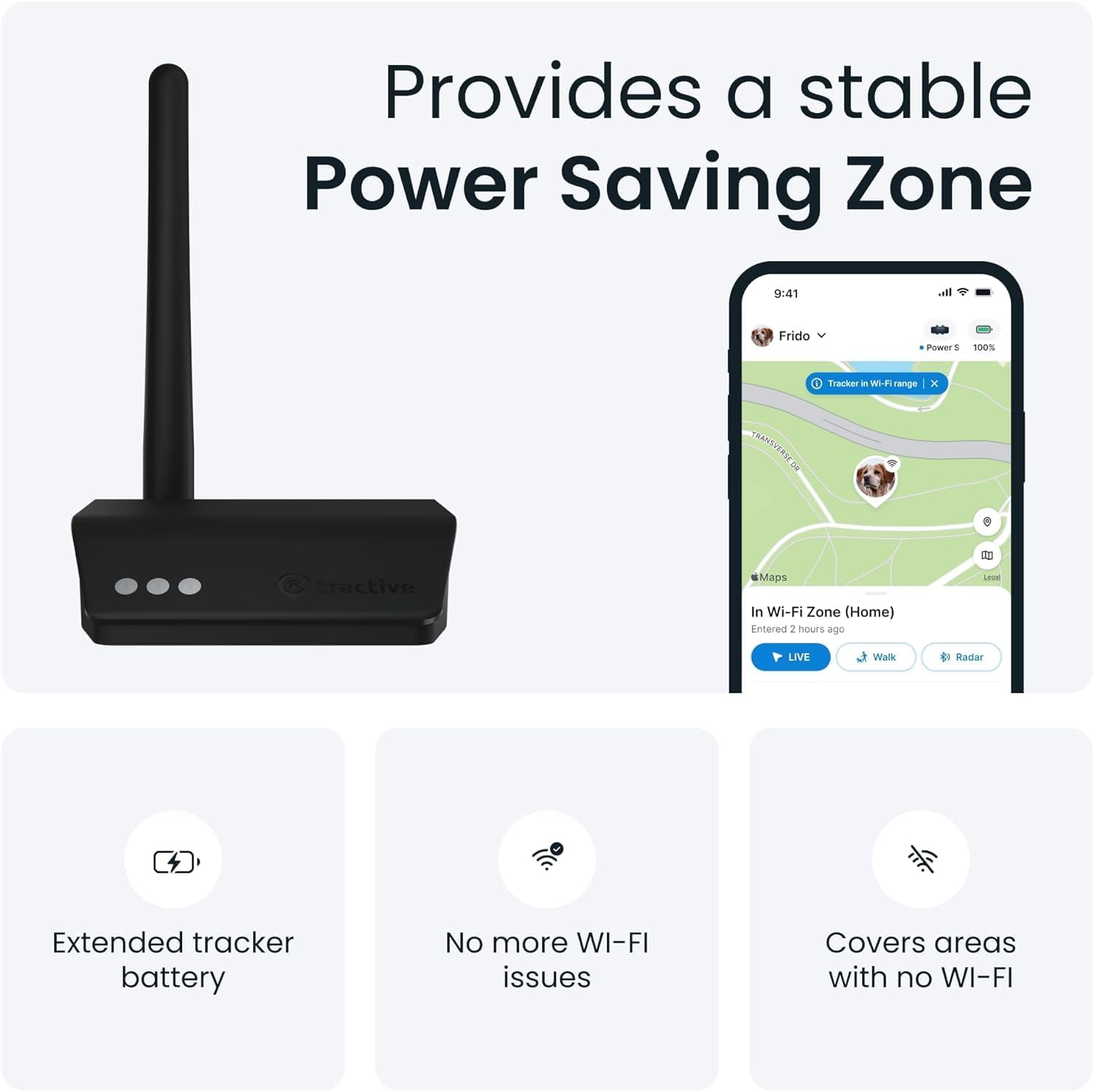 Tractive Base Station, Increase the Battery Life of Your Cat Tracker or Dog Tracker image number 3