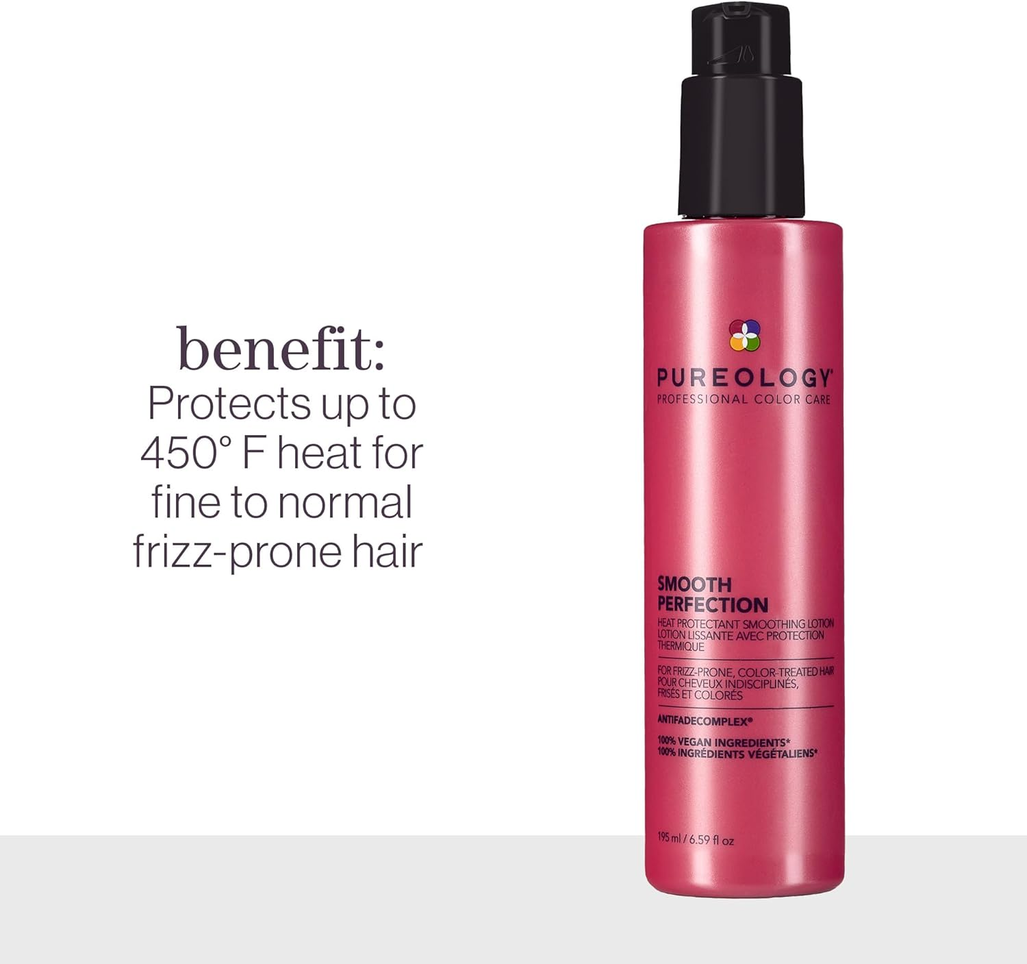 Pureology Smooth Perfection Smoothing Lotion | for Fine, to Normal, Frizzy Hair | Controls Frizz & Protects against Heat Damage | Sulfate-Free | Vegan | 195Ml image number 5
