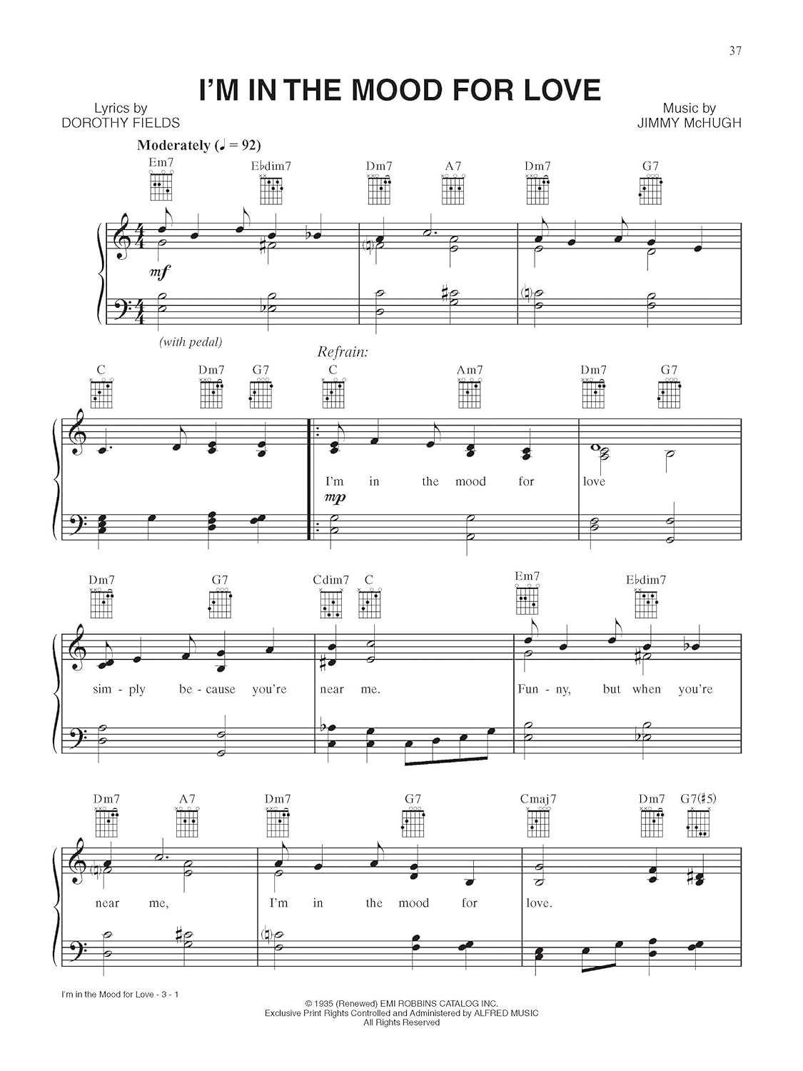 Alfred'S Easy Piano Songs -- Standards & Jazz: 50 Classics from the Great American Songbook image number 2