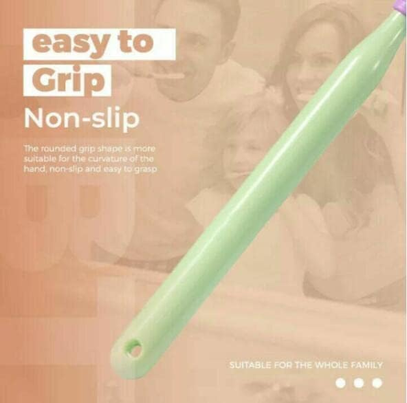 2Pcs Random Color Three-Sided Soft Hair Toothbrush, Effective Wrap-Around Design, Deeply and Thoroughly to Clean Teeth and Gums, Manual Toothbrushes Suitable for Adults and Children Health Household image number 4