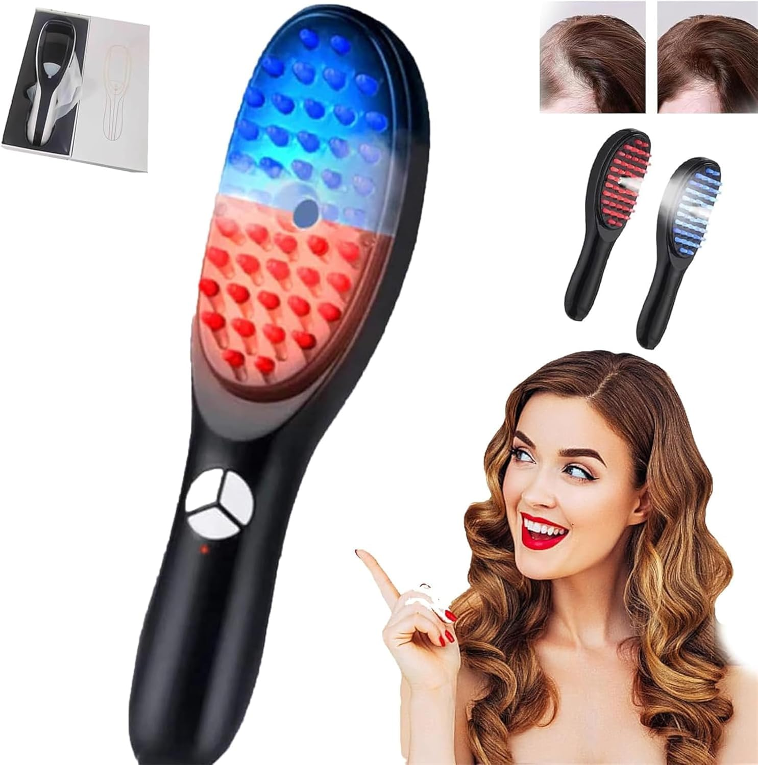 The Original Therabrush, Spray Vibrating Massager Comb, Innovative Hair Restoring Brush, Anti-Tangle Brush for Growth, Restoration Tool with Steam image number 5