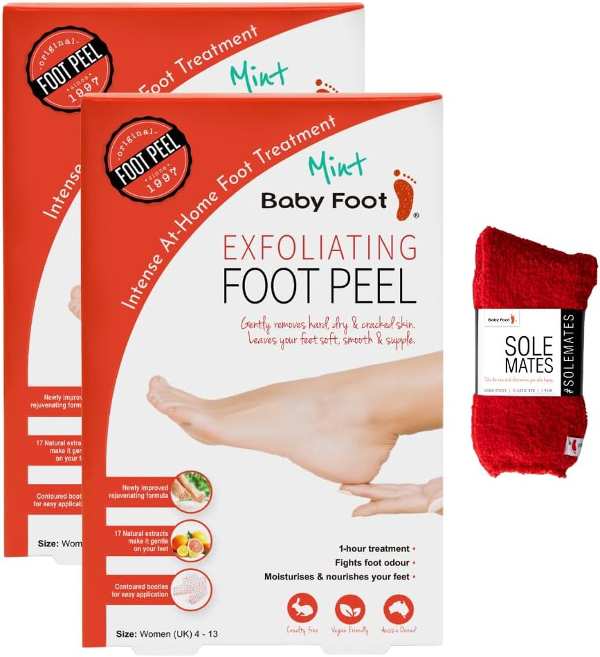 Baby Foot Mint Foot Peel-Remove Dead, Dry Skin and Repair Rough Cracked Feet - 1 Pack image number 2