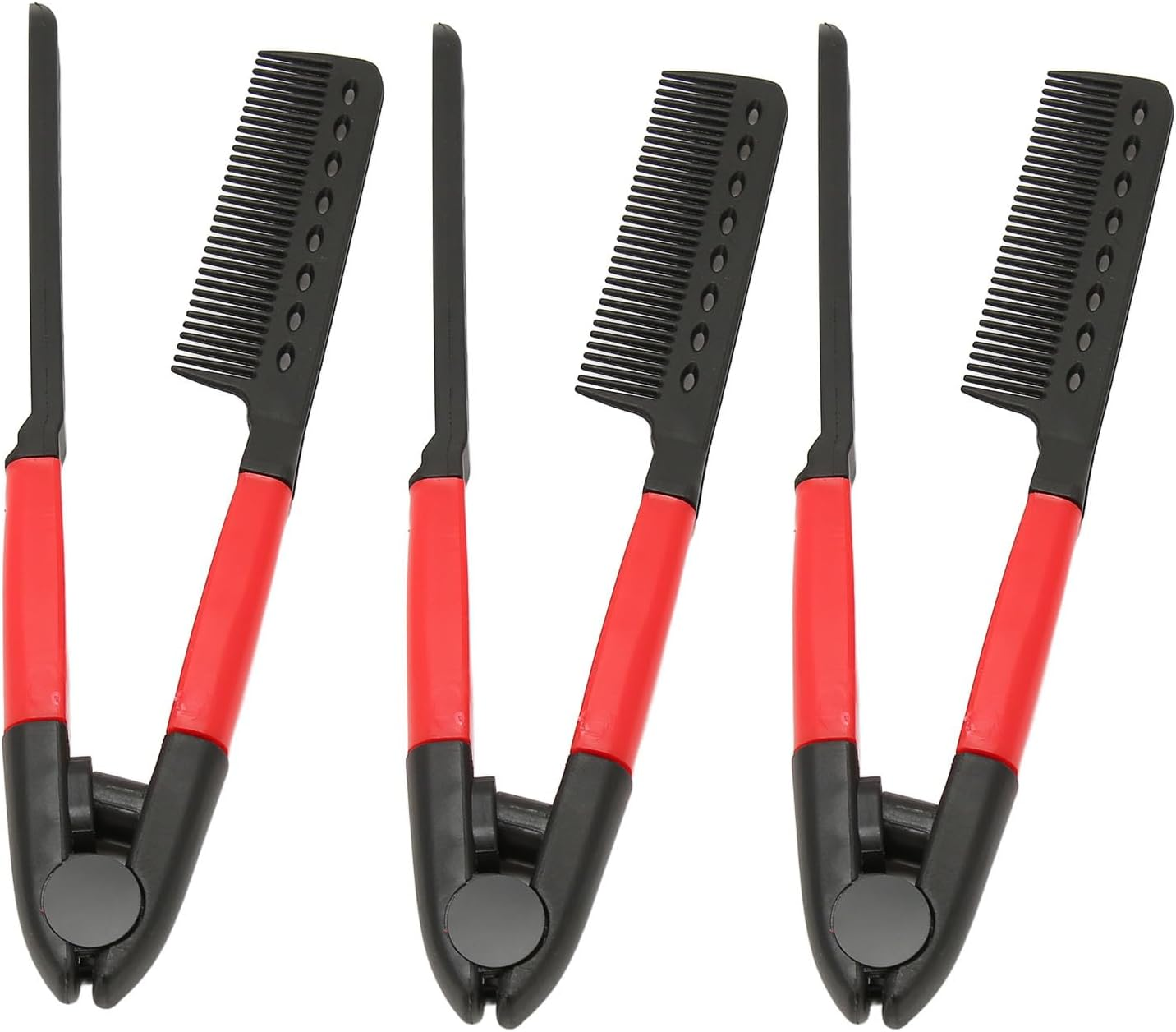 V Shaped Hair Straightening Comb Set Straightening Knotty Unkempt Hair for Beautiful Hairstyle 3Pcs image number 2