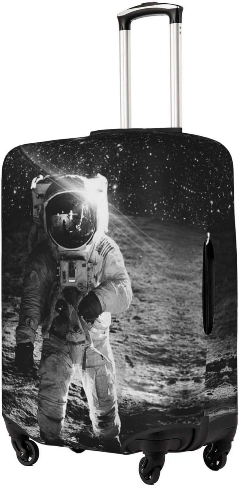 Obabo Programmer Programming Code Travel Luggage Cover,Washable Suitcase Cover Protector Anti-Scratch Suitcase Cover Fits 18-32 In, Lunar Astronaut, L image number 6