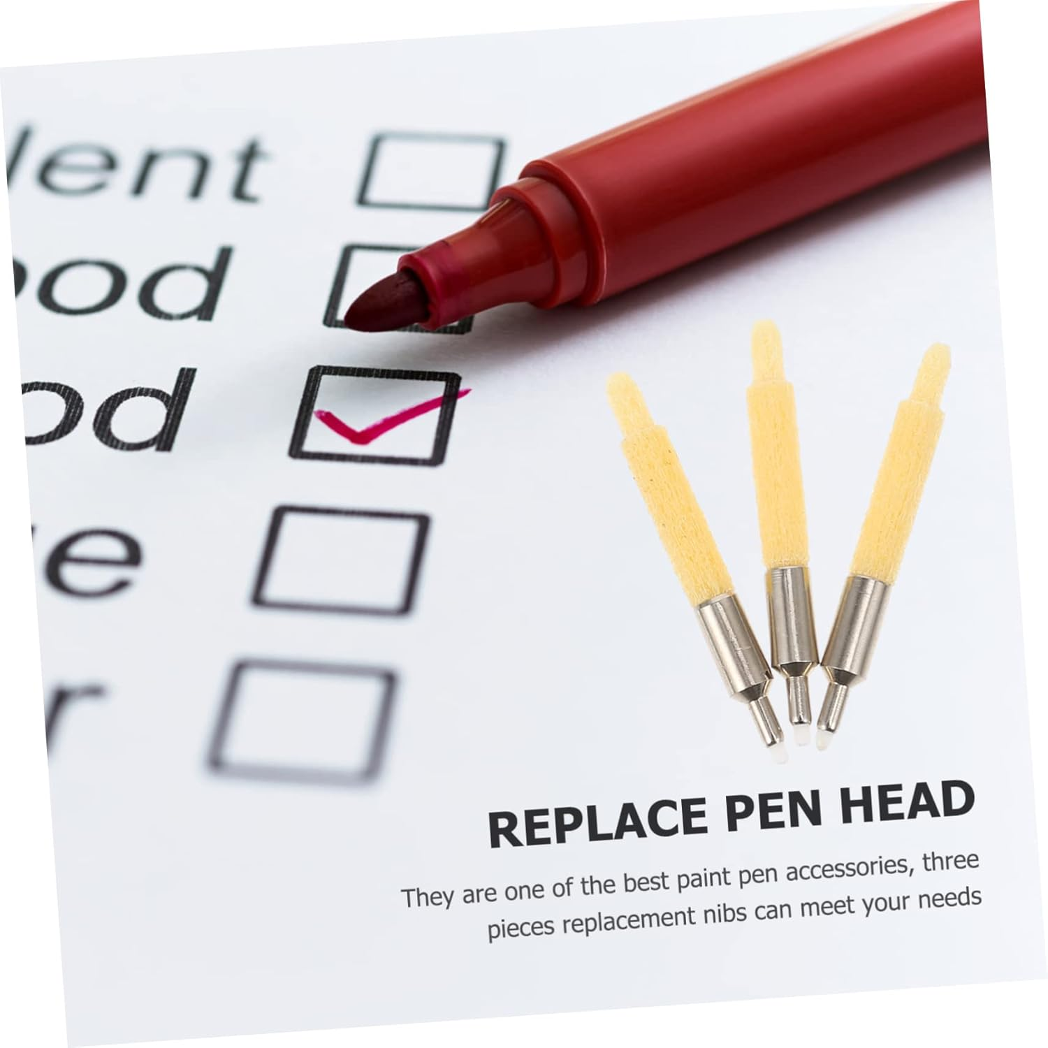 3Pcs Replacement Tips for Paint Pens and Lightweight Nibs for Home Office and Travel Use Compatible Various Paint Pen Models image number 1