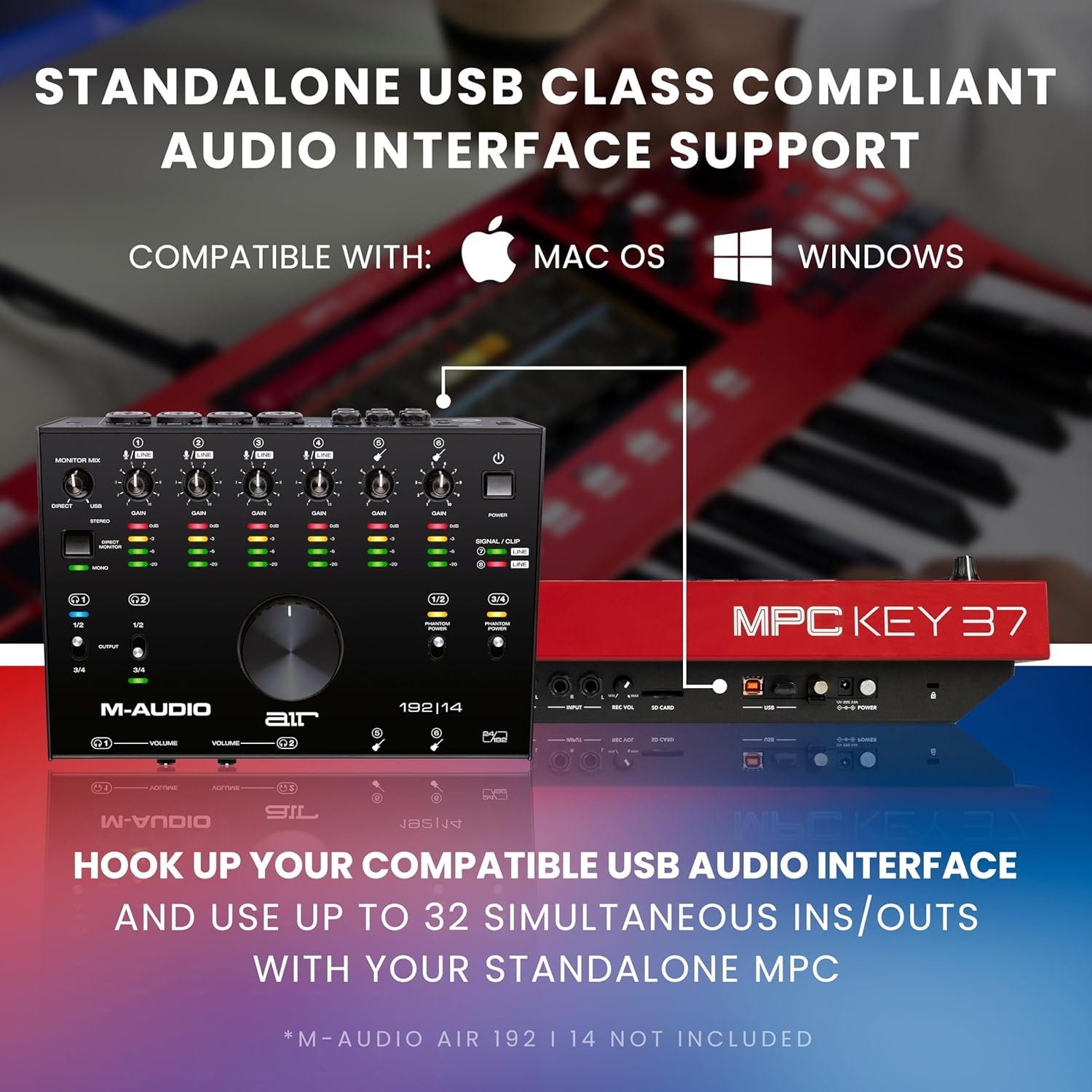 Akai Professional MPC Key 37 Standalone Production Workstation, Drum Machine, MIDI Keyboard, Synthesizer with Wifi, Bluetooth, Touchscreen, Plug-Ins image number 4