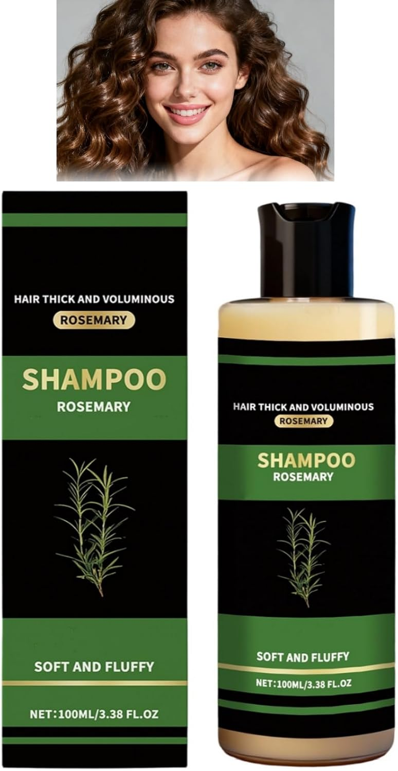Rosemary Shampoo, Gentle Cleansing Formula for Full,Gentle and Mild,Leaves Hair Thick，Voluminous and Soft, Smoothing and Easy to Style, Long-Lasting Freshness,Lightweight (2PCS)