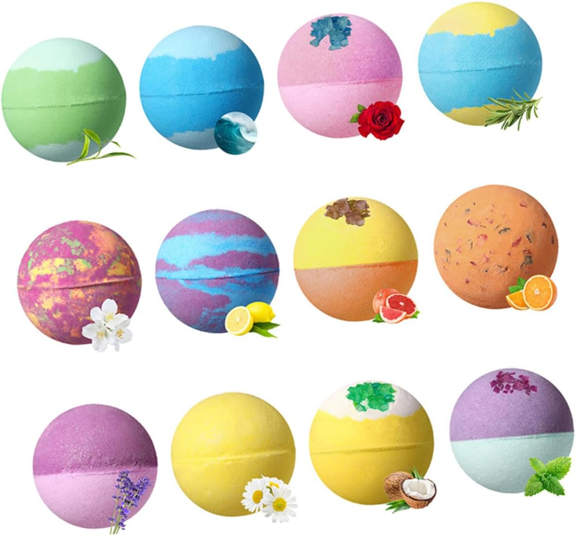 12Pcs Spa Quality Balls Natural Ingredients for Women Refreshing Body and Skin Treatment image number 5