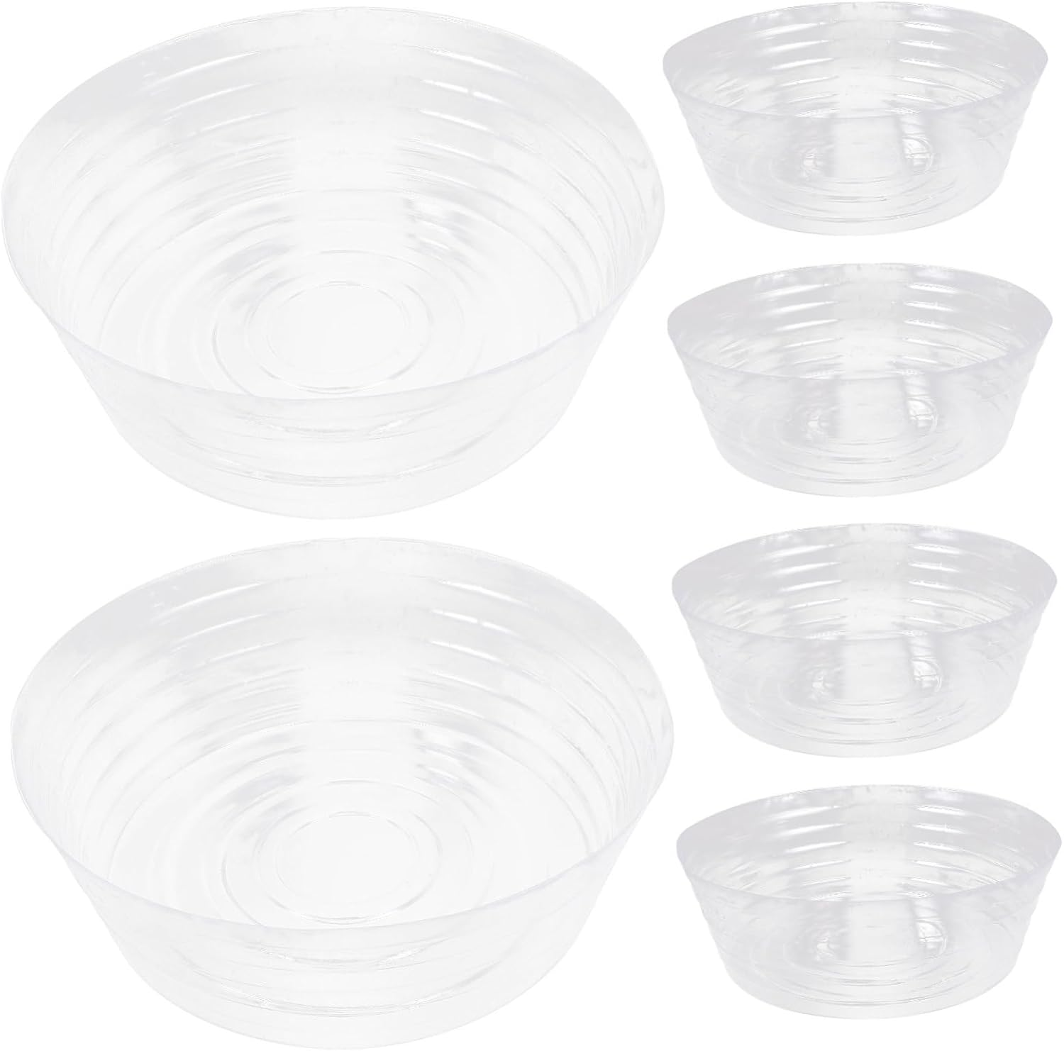 KONTONTY Plant Saucer Liner 6 Pack Deep Flower Pot Trays for Indoor Gardening Leakproof image number 5