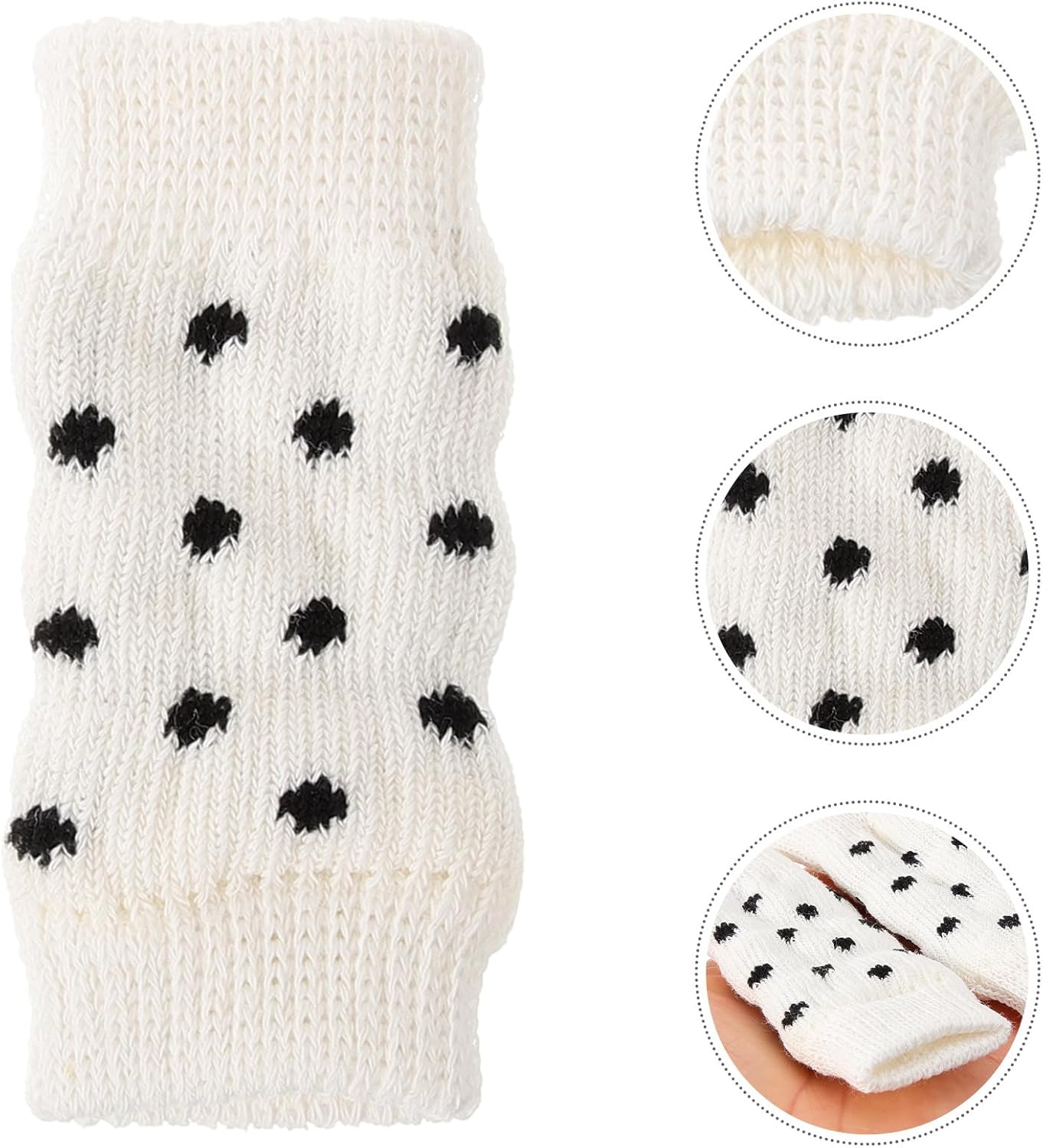 Angoily Pack of 4 Pet Socks Warm Socks Puppy Knee Pads Joint Protection for Dogs Leg Protectors for Dogs Leg Sleeves for Pets Dog Leggings Dog Warmer Cotton White Boots image number 4