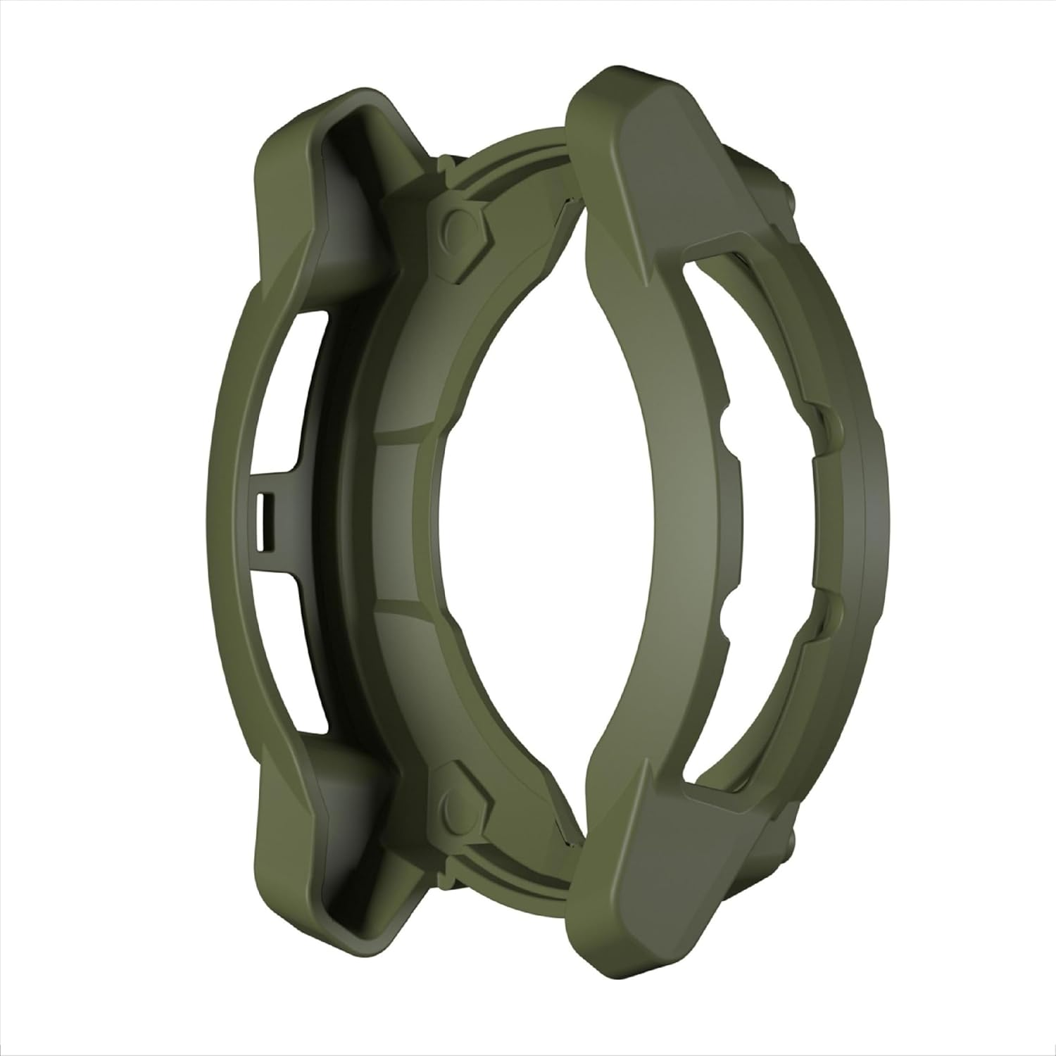 GIOPUEY Case Compatible with Garmin Instinct 3 Solar 45 Mm, Soft and Lightweight Premium TPU Silicone Protective Case Cover Protective Case - Green - Beige image number 7