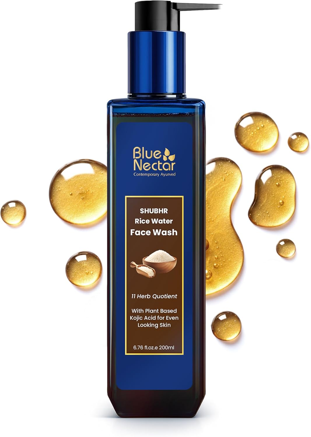 Blue Nectar Natural Face Wash with Raw Honey and Organic Aloe Vera Face Wash and Makeup Remover | Herbal Daily Facial Cleanser for Women and Men | Acne Face Wash for Oily Skin, Sensitive and Dry Skin | 100 Ml