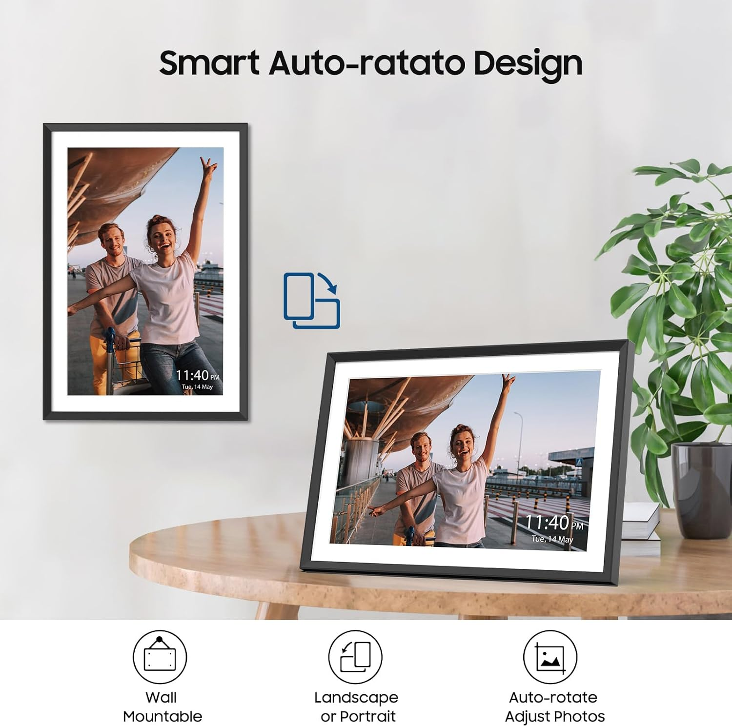 Nixplay 10.1 Inch Digital Photo Frame by Apolosign, Share Photos/Videos via Nixplay App, Wifi Digital Photo Frame with 32GB, Compatible with Alexa Google Photos, image number 5