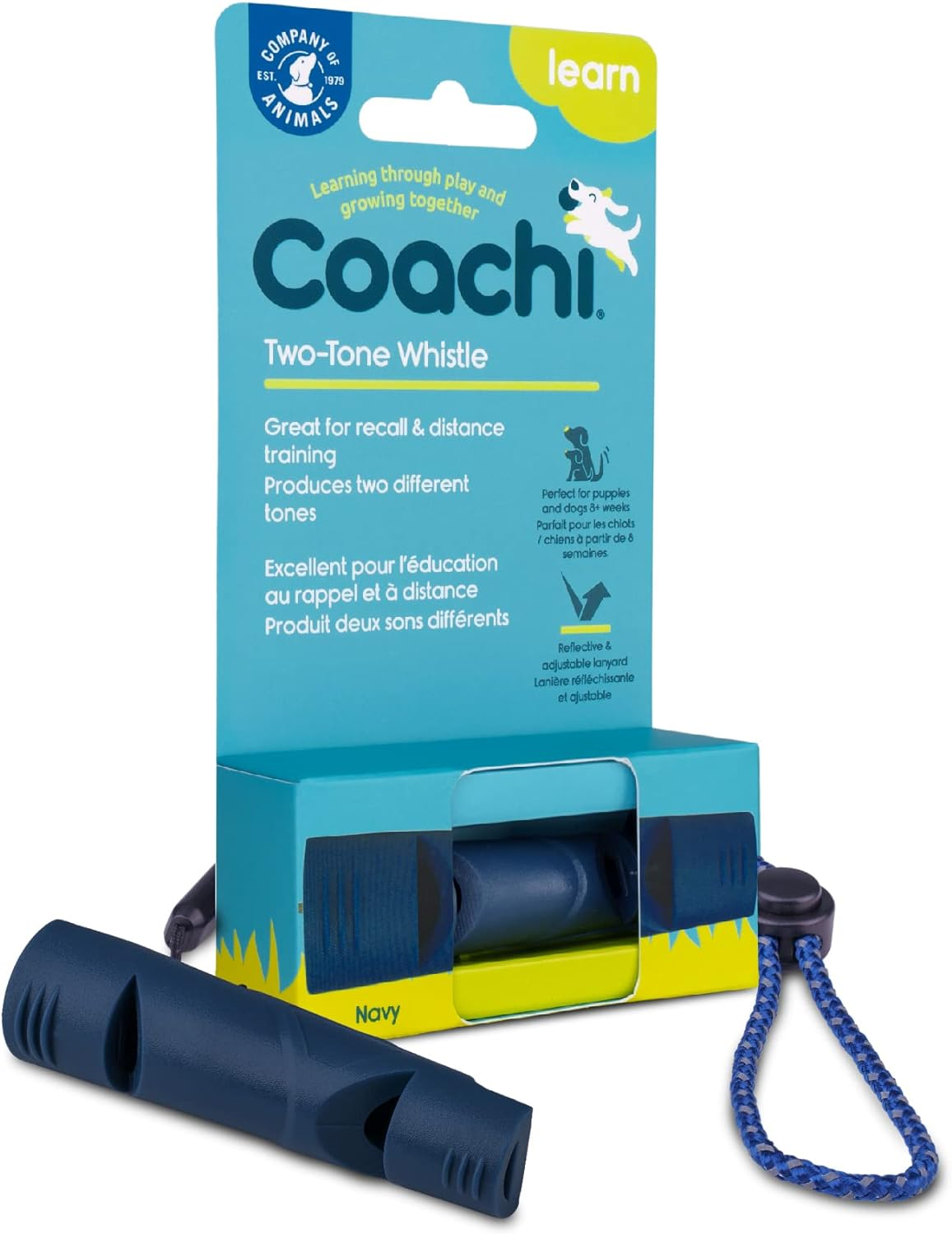 Company of Animals Coachi Two Tone Whistle, Navy