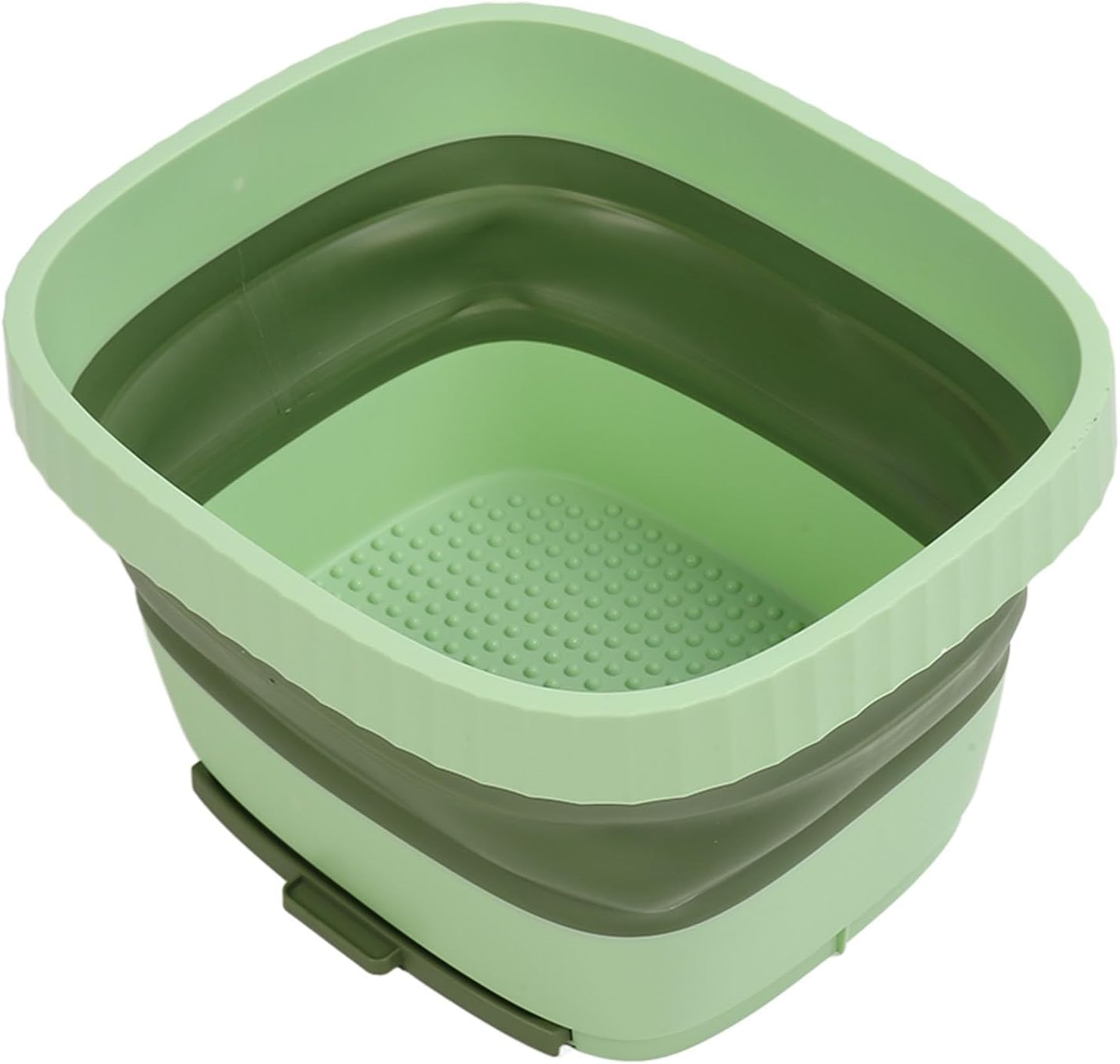 Collapsible Foot Soak Tub, Easy Storage Foldable Foot Soak Tub Massage Function Silicone for Travel (Green) image number 3