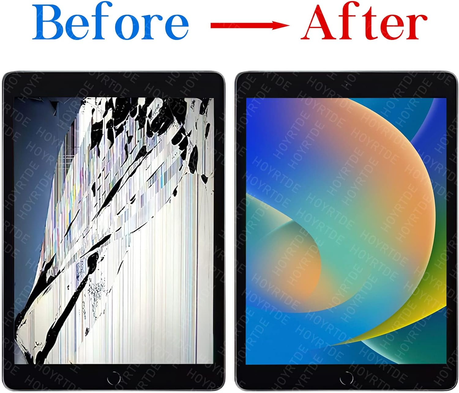 HOYRTDE 10.2" Screen Replacement for Ipad 7Th/8Th Gen A2197 A2198 A2200 A2270 A2428 A2429 A2430 LCD Display Screen Panel Assembly Replacement Part with Tools - For Ipad 6 Gen image number 6