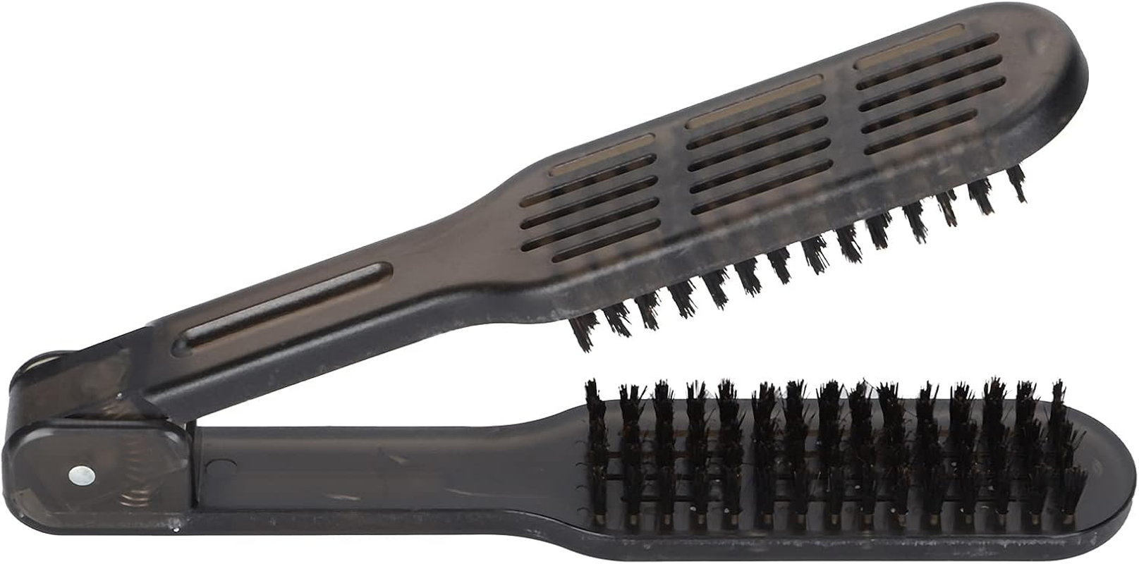 Hair Straightener Brush, Anti‑Static Styling Comb with Springs, Soft Bristles, Heat Resistant Material, Breathable Design, Ergonomic Handle for DIY Salon