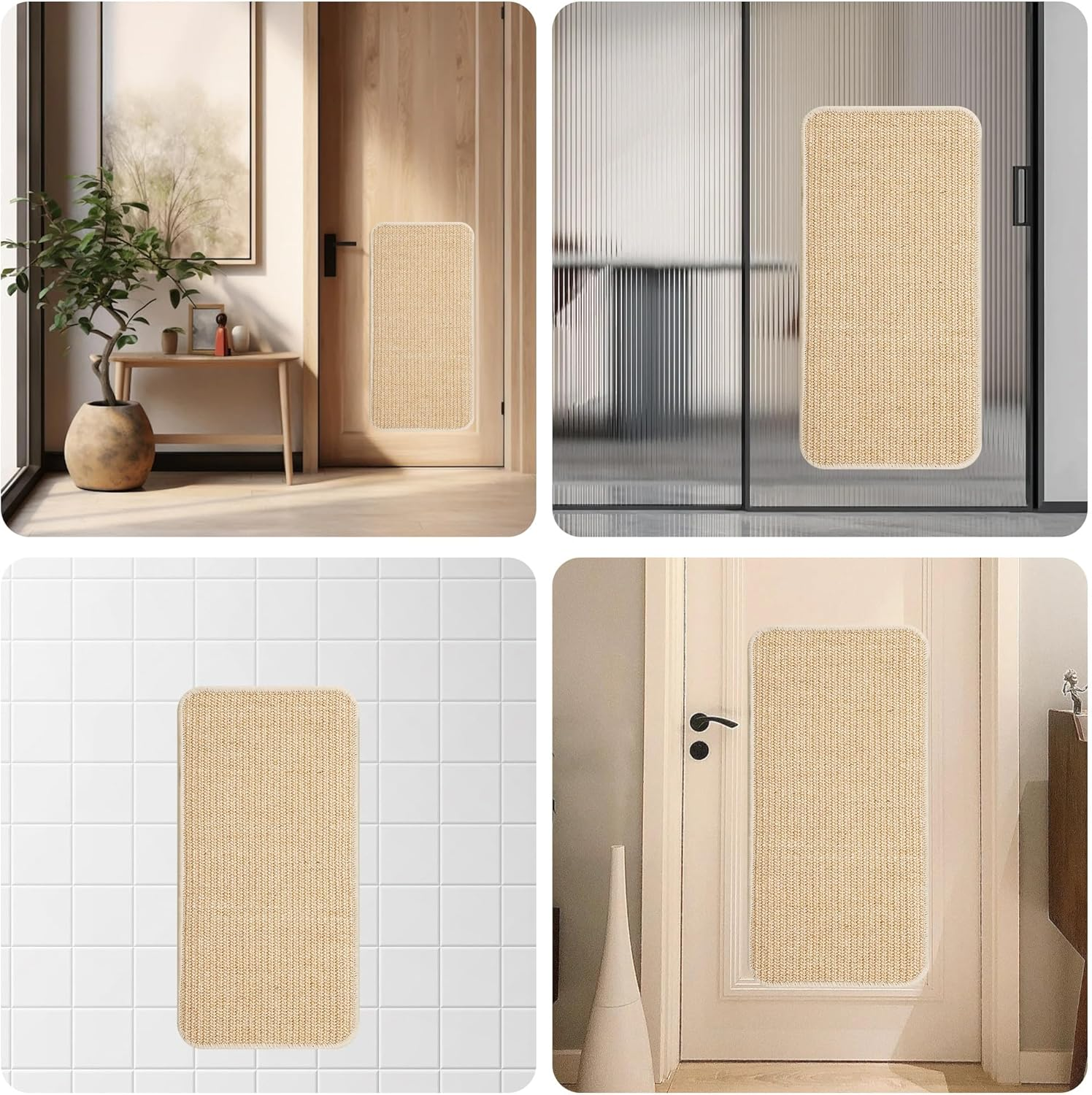 Pack of 3 Cat Scratching Mats, Sisal Cat Scratching Boards, 50 X 25 Cm, Cat Scratching Board, Durable, Suitable for Sofa Furniture Doors to Prevent Cat Scratches and Protect Carpets and Walls